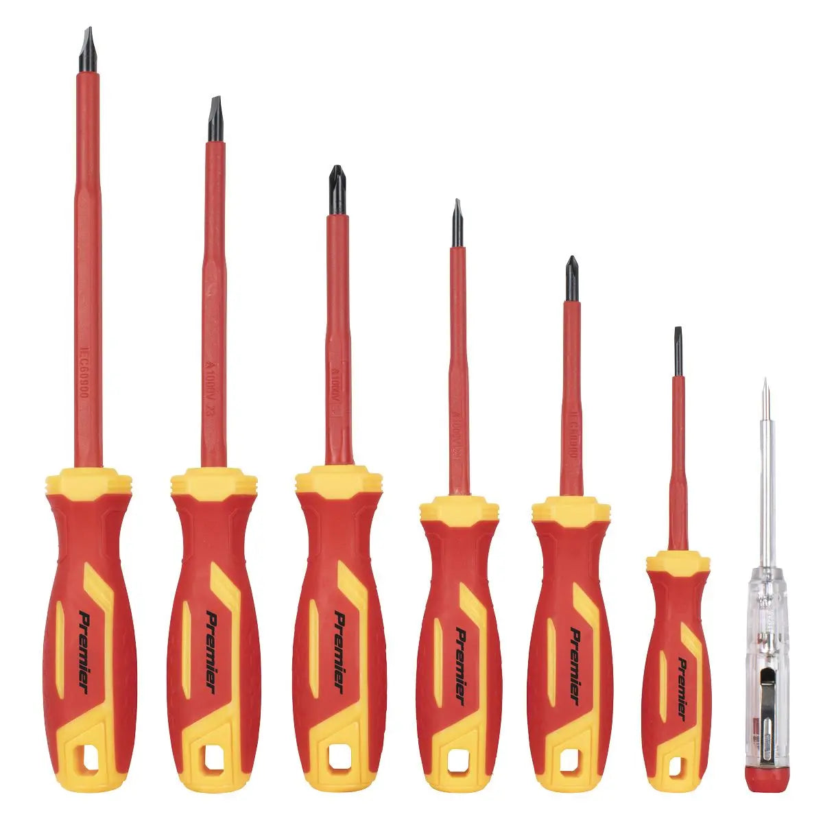 Sealey Premier VDE Screwdriver Set Electricians Slotted Phillips 7pc 1000V 