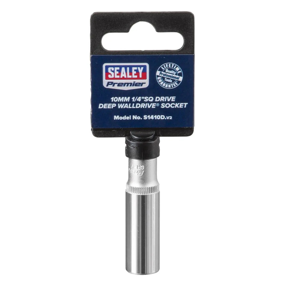 Sealey Premier WallDrive® Socket 10mm Deep 1/4"Sq Drive 