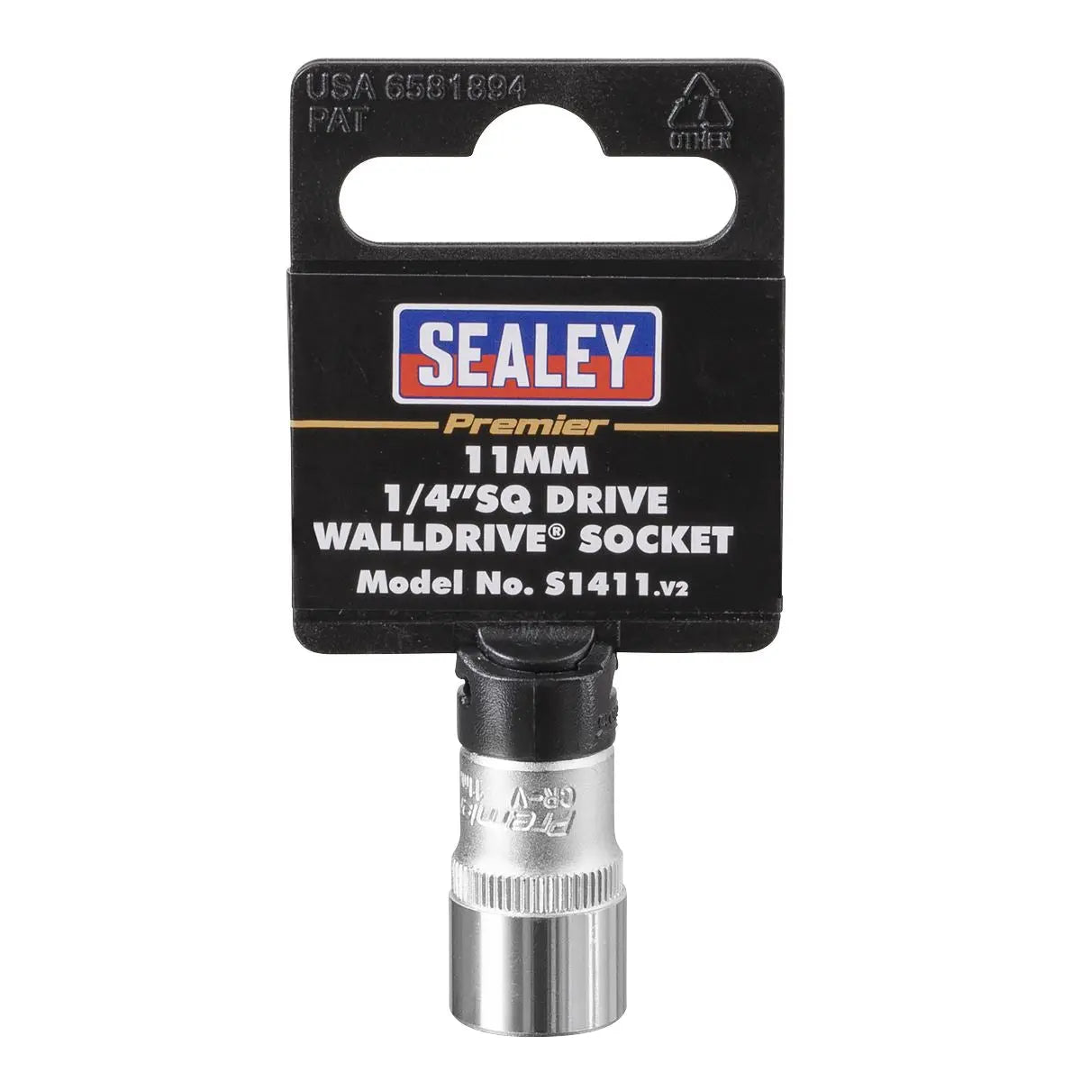Sealey Premier WallDrive® Socket 11mm 1/4"Sq Drive 