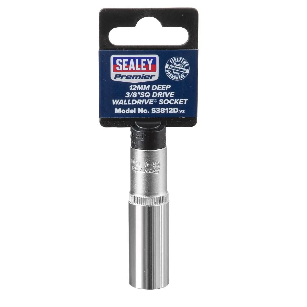 Sealey Premier WallDrive® Socket 12mm Deep 3/8"Sq Drive 