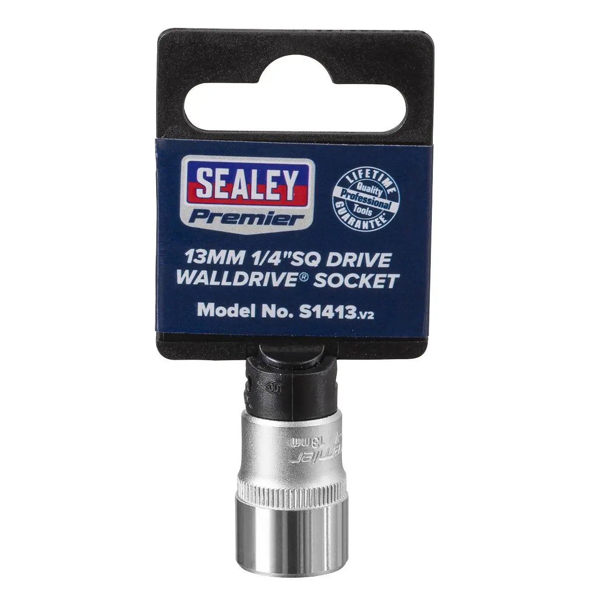 Sealey Premier WallDrive® Socket 13mm 1/4"Sq Drive 