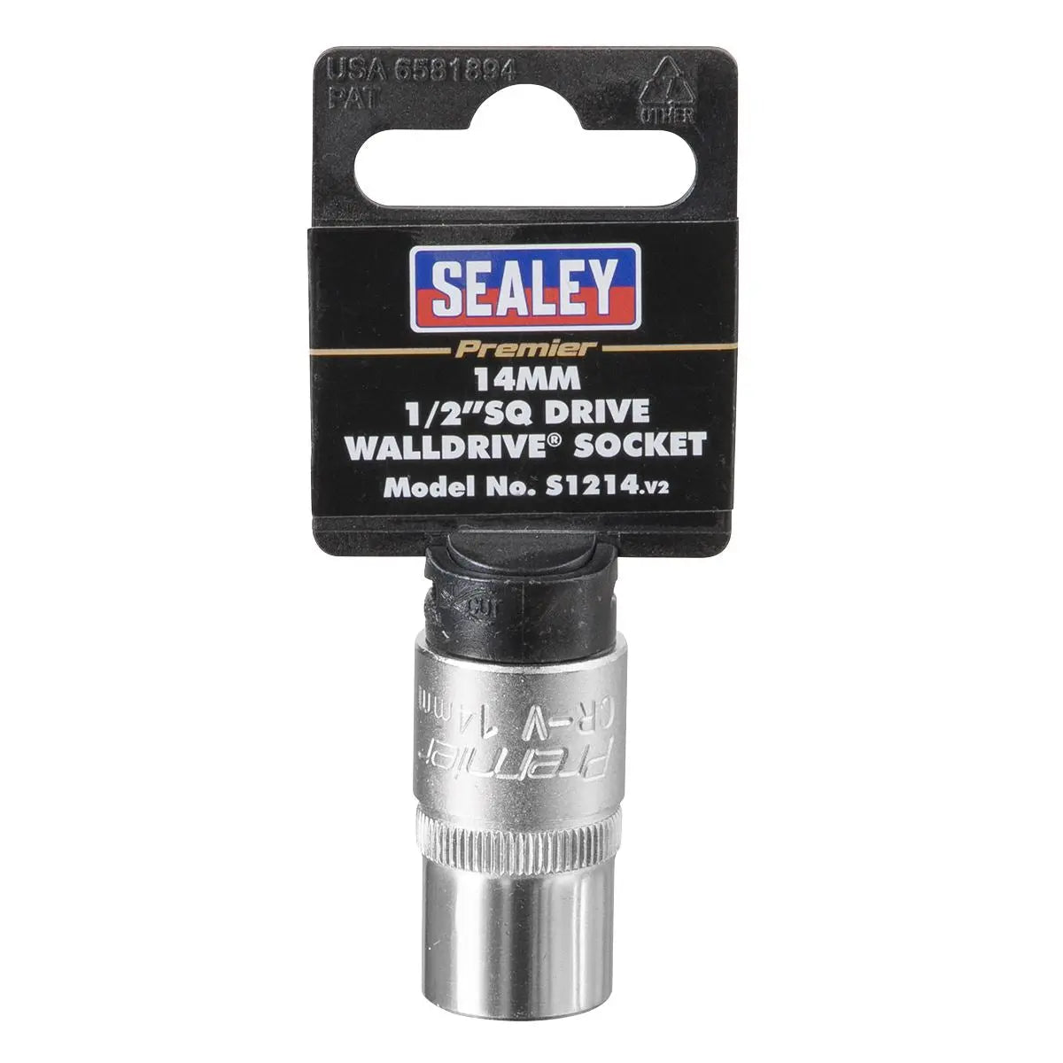Sealey Premier WallDrive® Socket 14mm 1/2"Sq Drive 