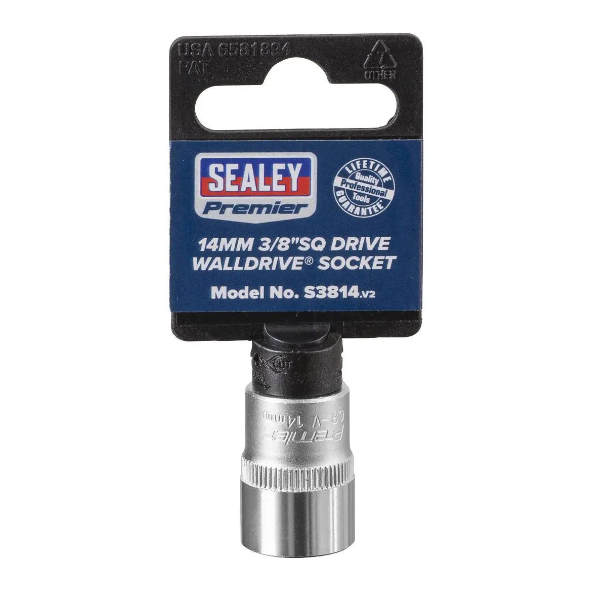 Sealey Premier WallDrive® Socket 14mm 3/8"Sq Drive 