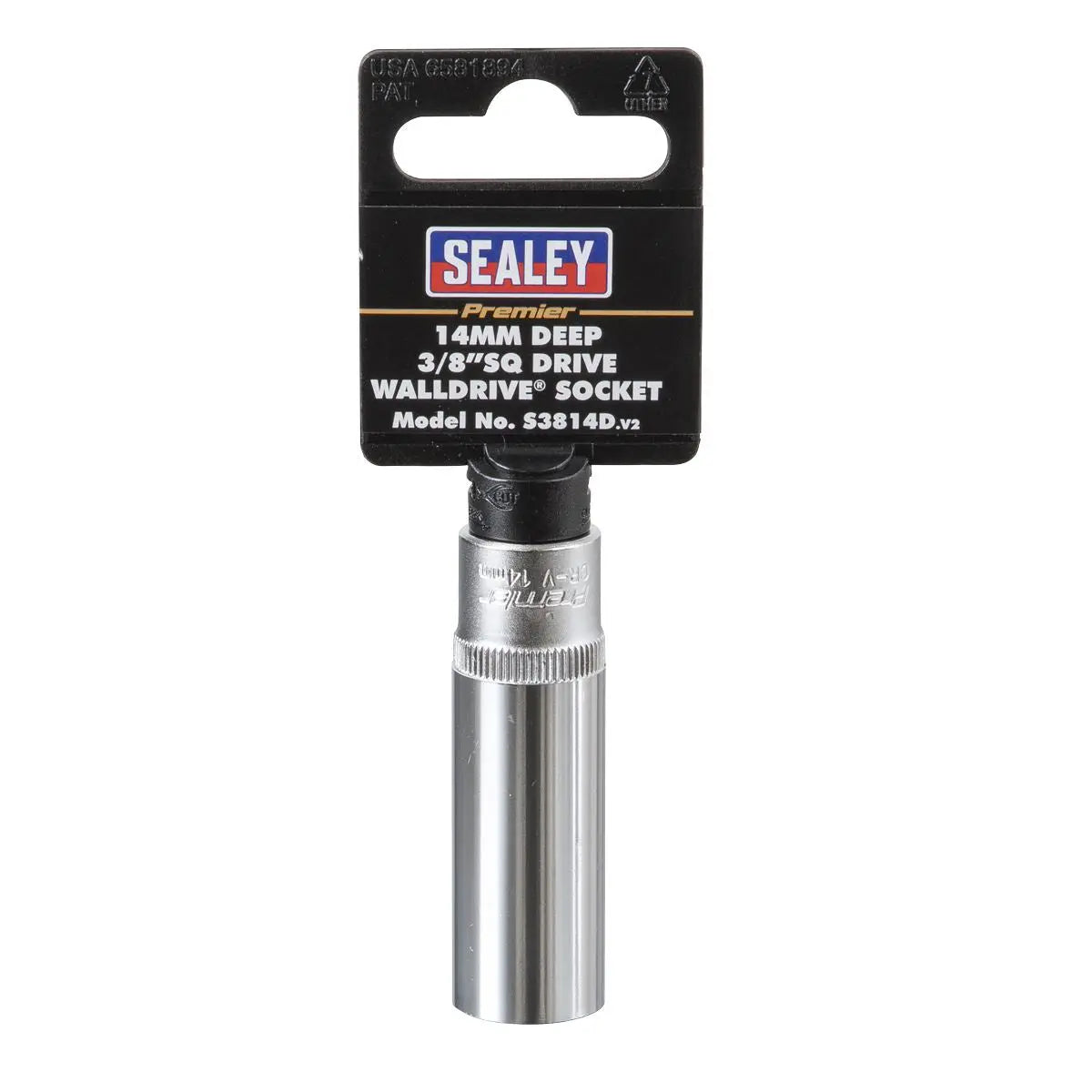 Sealey Premier WallDrive® Socket 14mm Deep 3/8"Sq Drive 