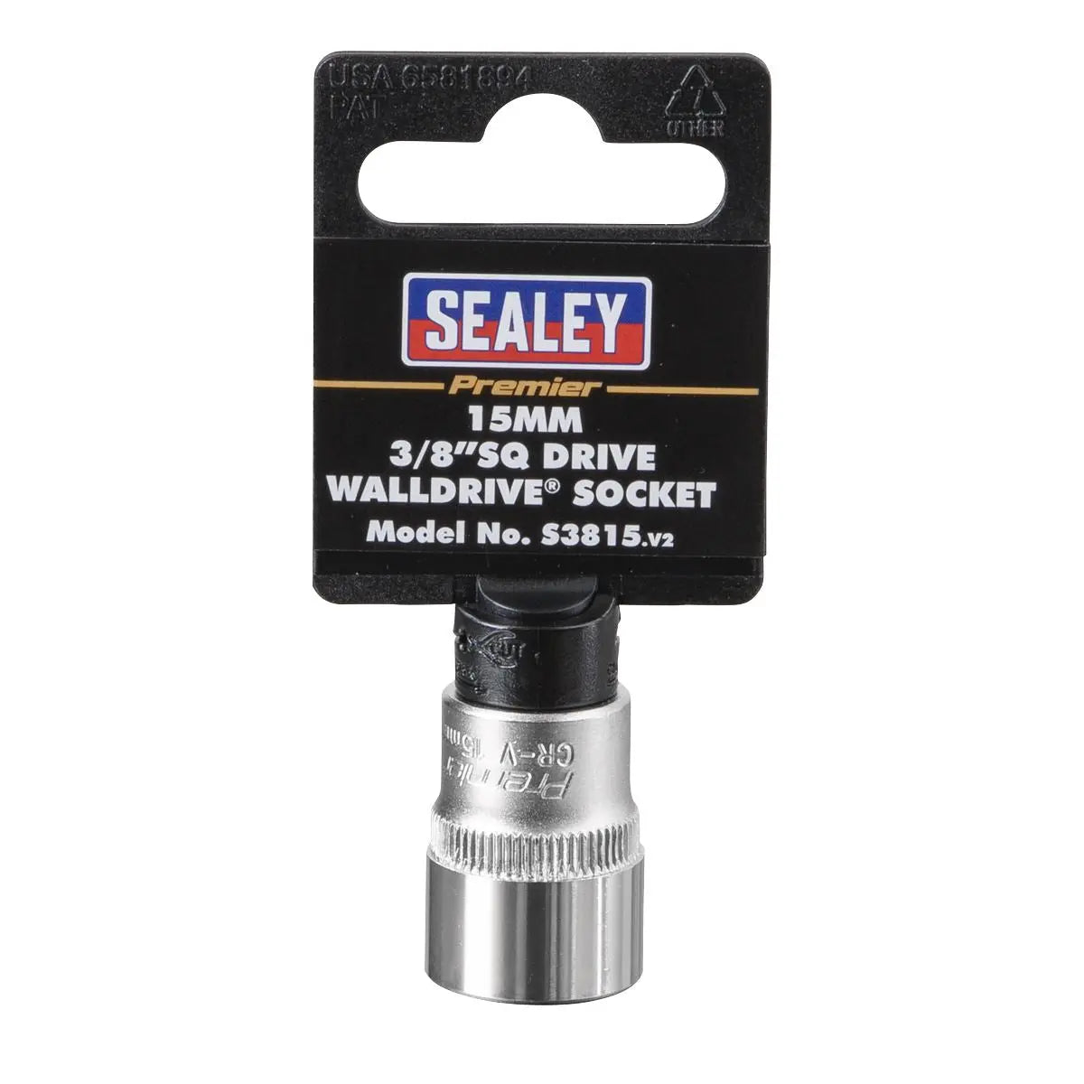 Sealey Premier WallDrive® Socket 15mm 3/8"Sq Drive 