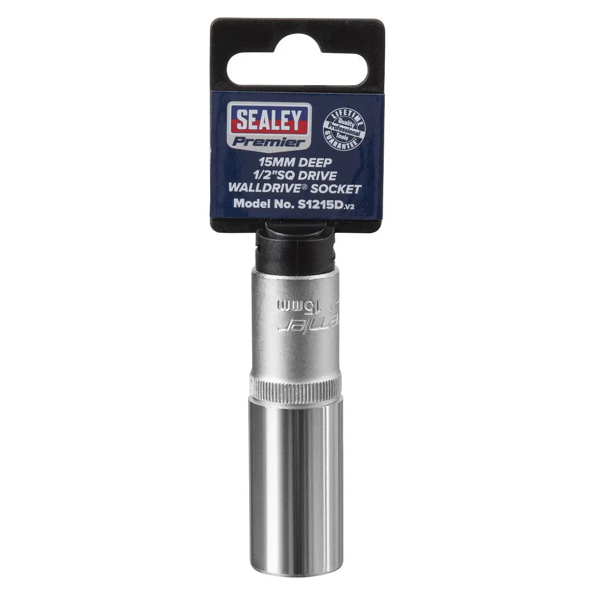 Sealey Premier WallDrive® Socket 15mm Deep 1/2"Sq Drive 