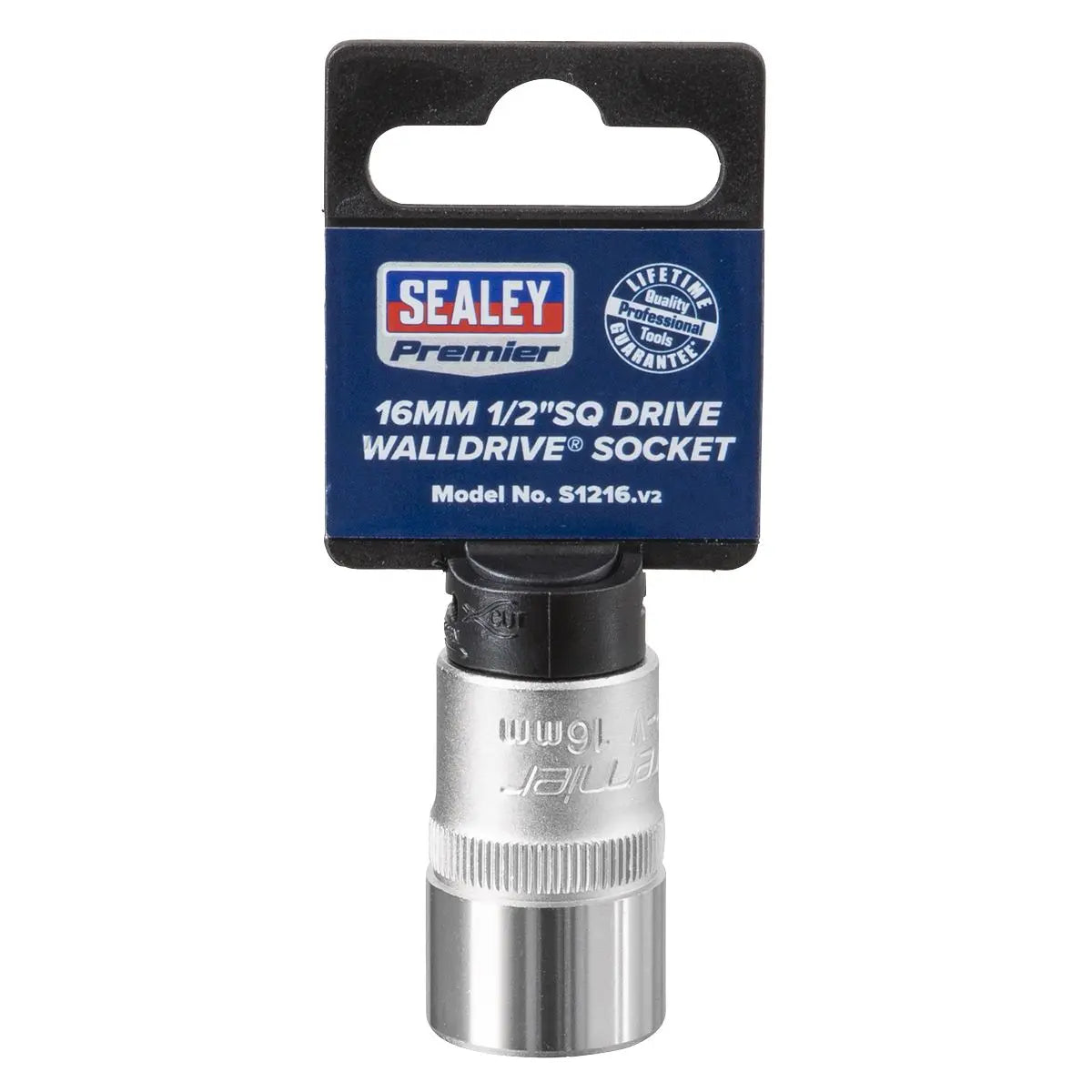 Sealey Premier WallDrive® Socket 16mm 1/2"Sq Drive 