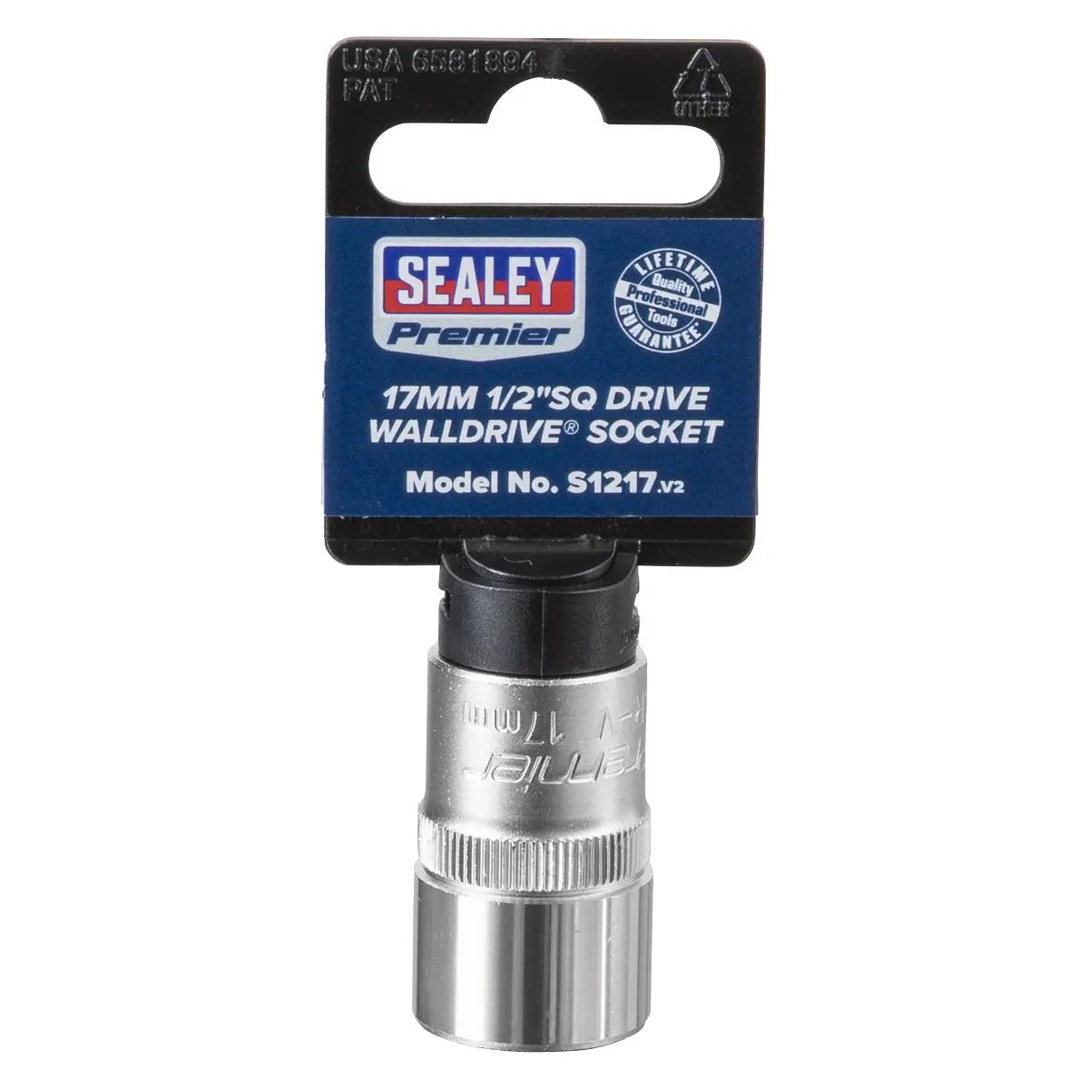 Sealey Premier WallDrive® Socket 17mm 1/2"Sq Drive 