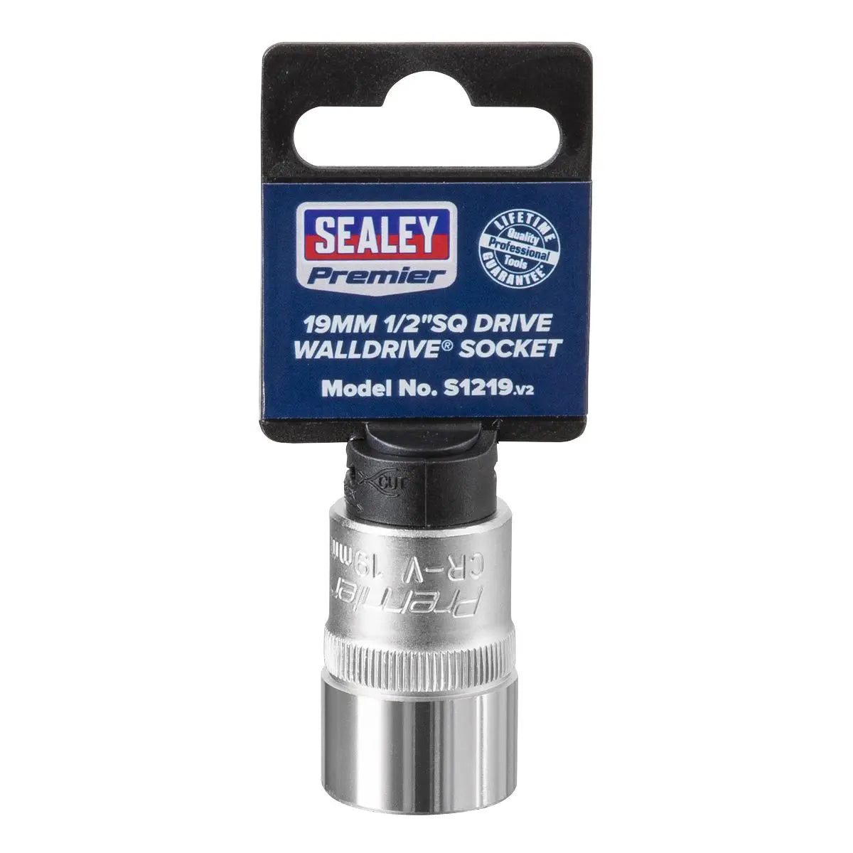 Sealey Premier WallDrive® Socket 19mm 1/2"Sq Drive 