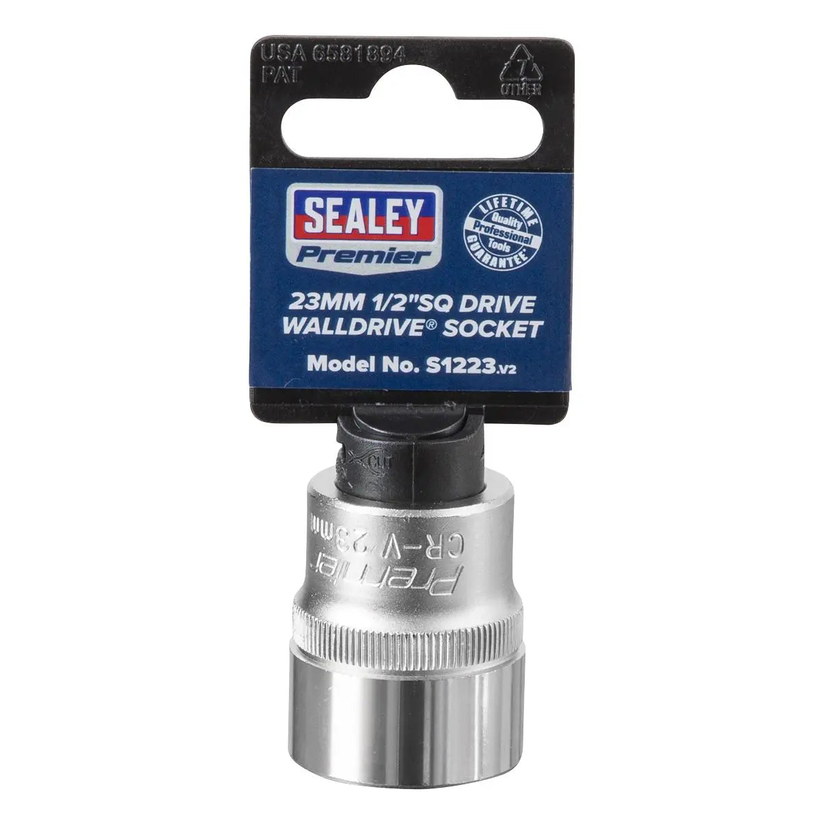 Sealey Premier WallDrive® Socket 23mm 1/2"Sq Drive 