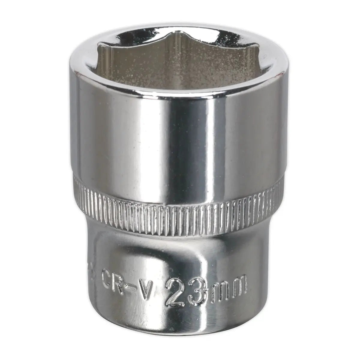 Sealey Premier WallDrive® Socket 23mm 1/2"Sq Drive Fully Polished  White Rose Tools