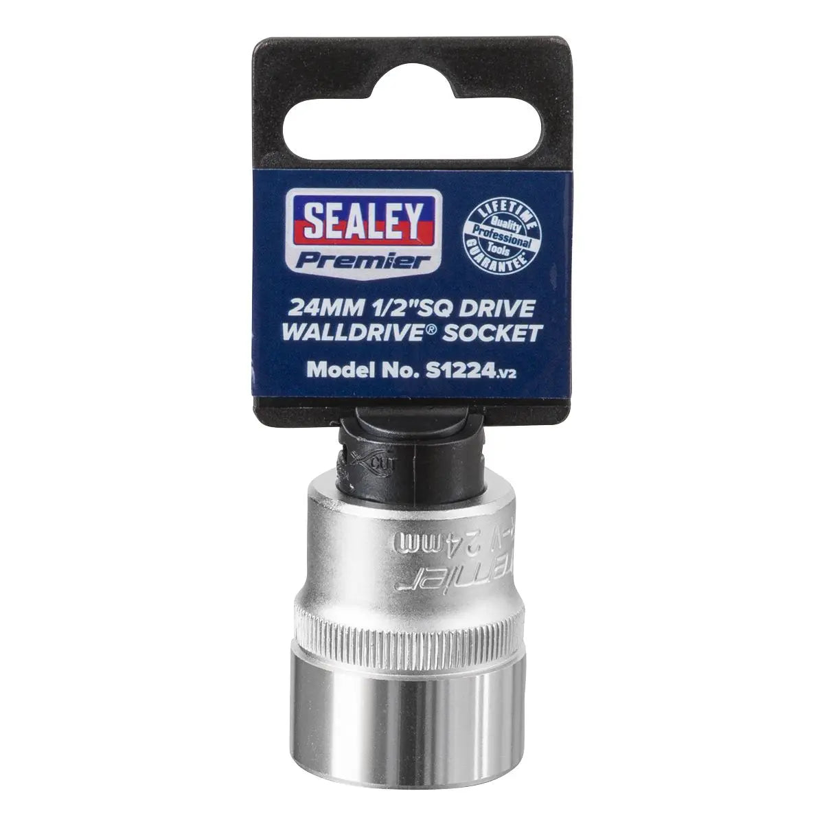Sealey Premier WallDrive® Socket 24mm 1/2"Sq Drive 