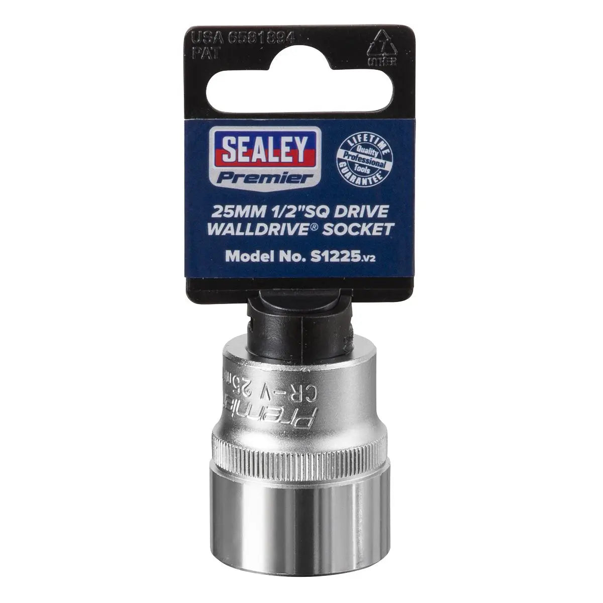 Sealey Premier WallDrive® Socket 25mm 1/2"Sq Drive 