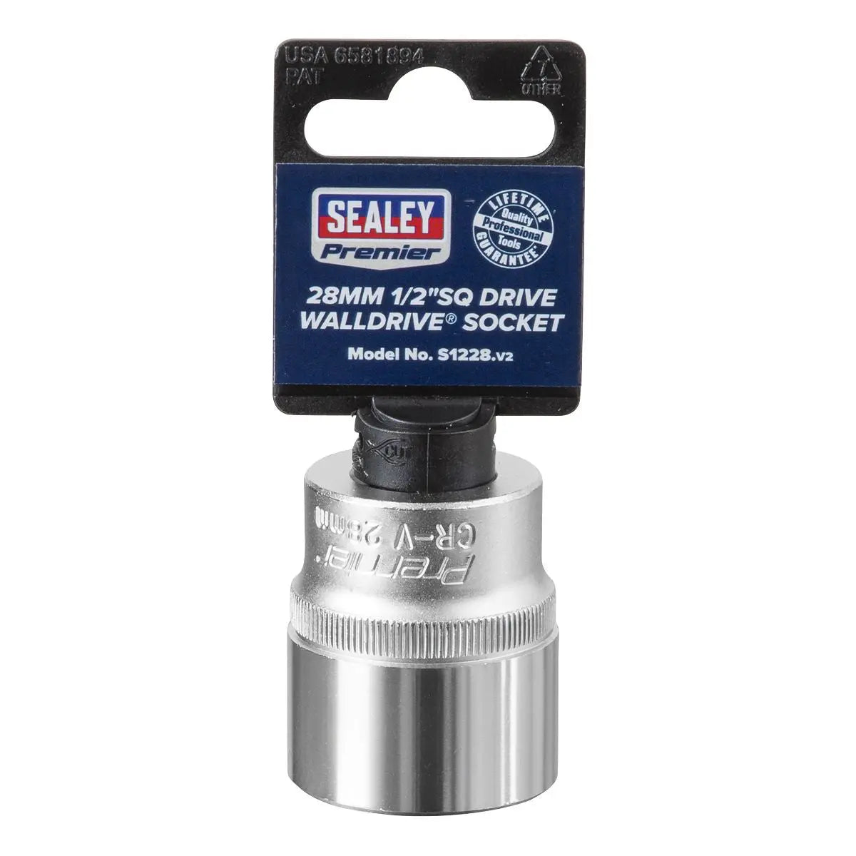 Sealey Premier WallDrive® Socket 28mm 1/2"Sq Drive 