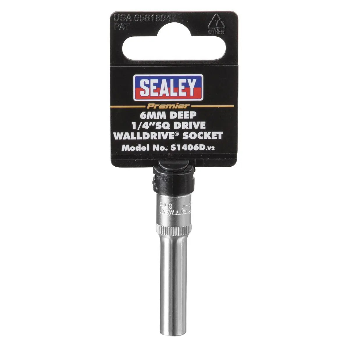 Sealey Premier WallDrive® Socket 6mm Deep 1/4"Sq Drive 