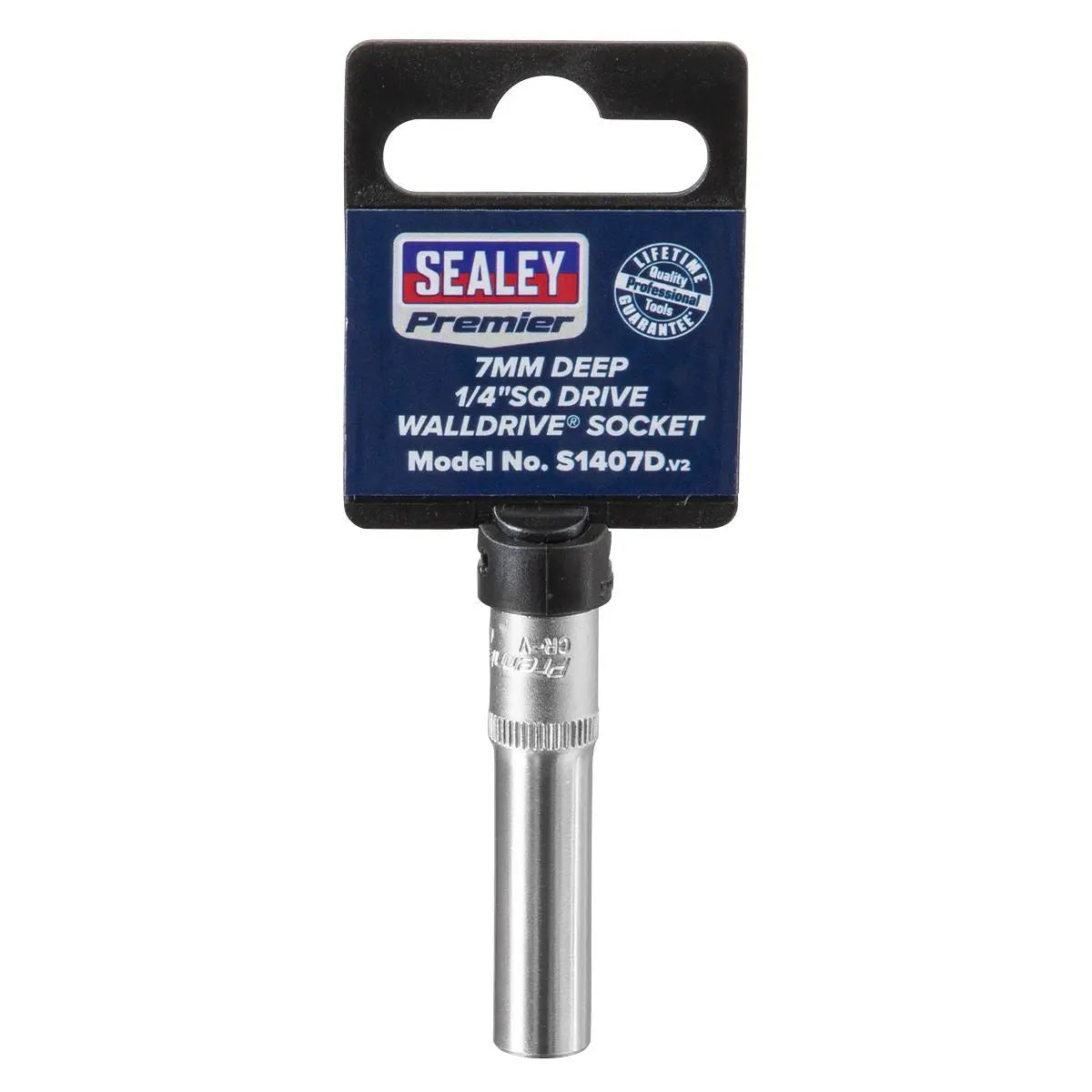 Sealey Premier WallDrive® Socket 7mm Deep 1/4"Sq Drive 