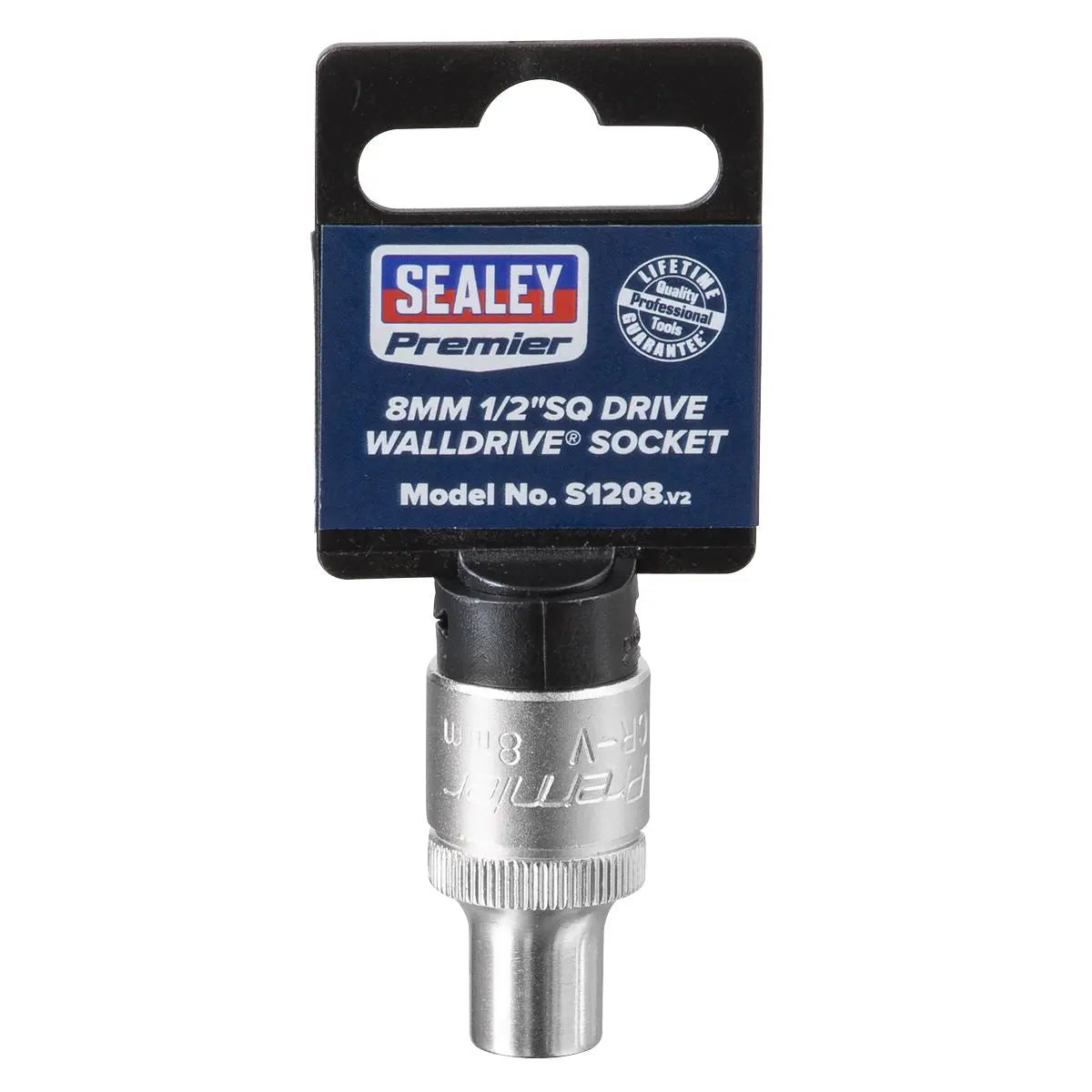 Sealey Premier WallDrive® Socket 8mm 1/2"Sq Drive 