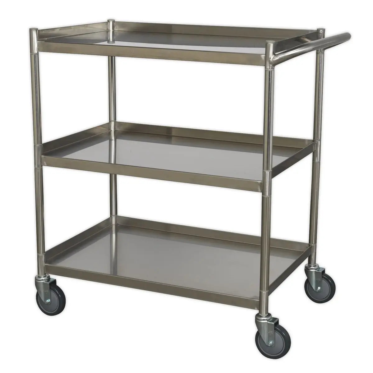 Sealey Premier Workshop Trolley 3-Level Stainless Steel 