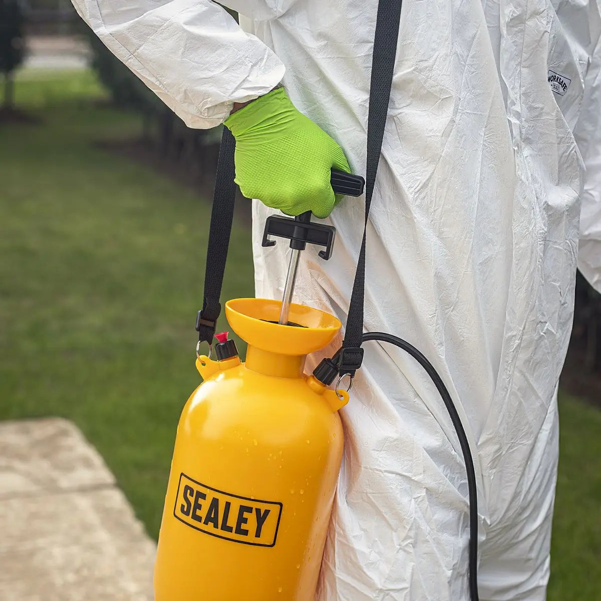 Sealey Pressure Sprayer 5L Gardening Pesticide Herbicide Fluid Bottle Lance  White Rose Tools