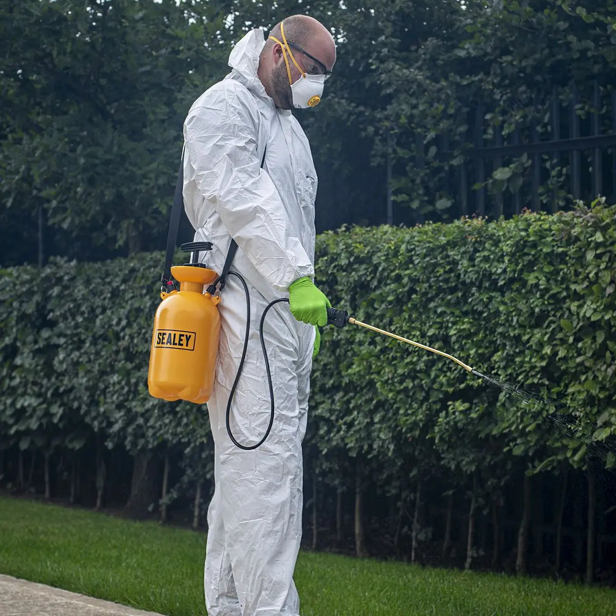 Sealey Pressure Sprayer 5L Gardening Pesticide Herbicide Fluid Bottle Lance  White Rose Tools