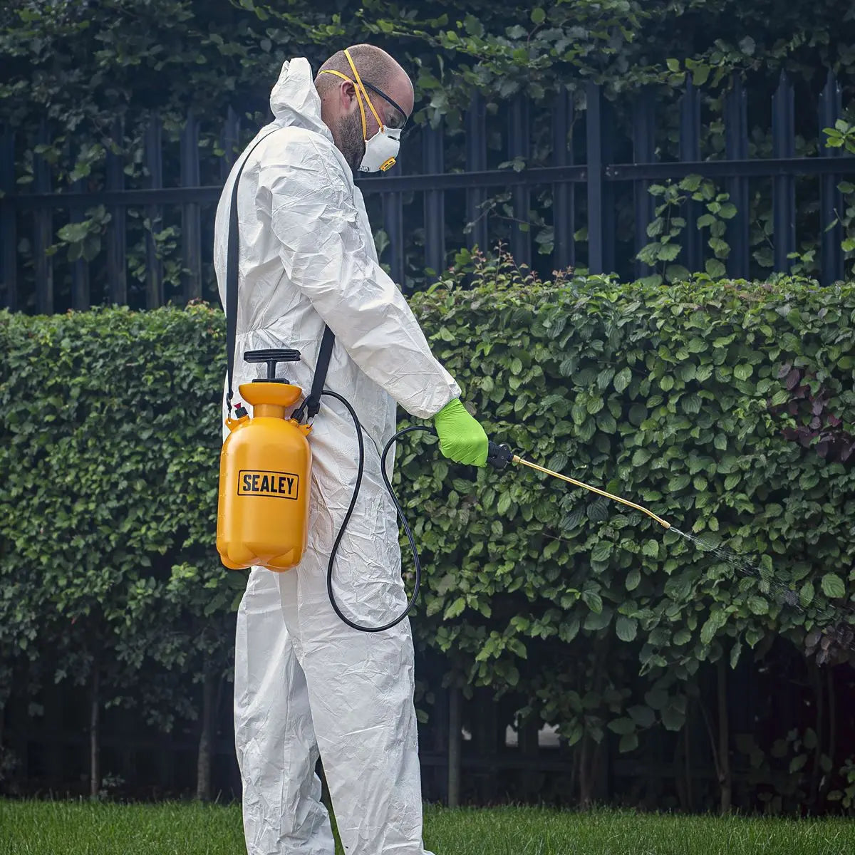 Sealey Pressure Sprayer 5L Gardening Pesticide Herbicide Fluid Bottle Lance  White Rose Tools