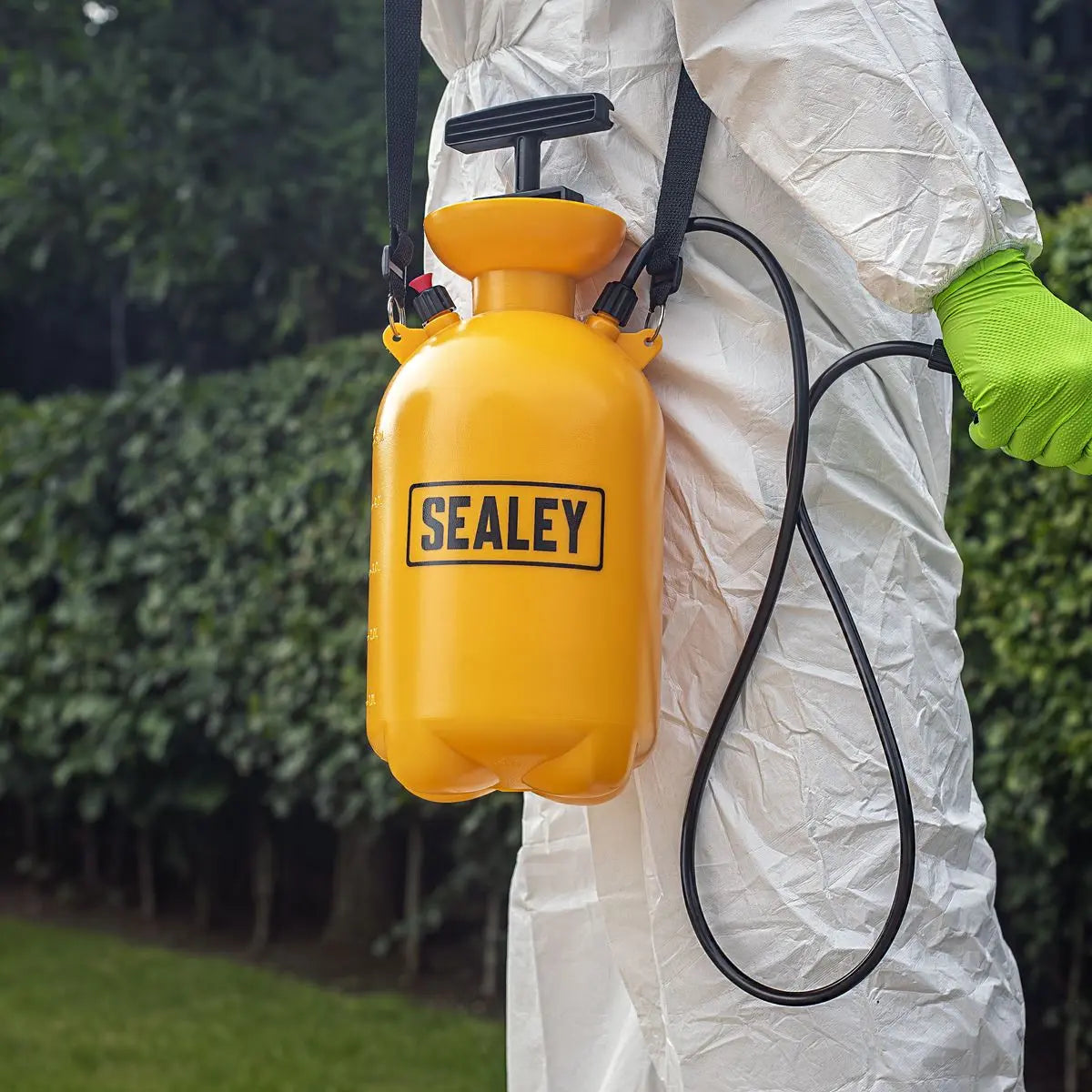 Sealey Pressure Sprayer 5L Gardening Pesticide Herbicide Fluid Bottle Lance  White Rose Tools