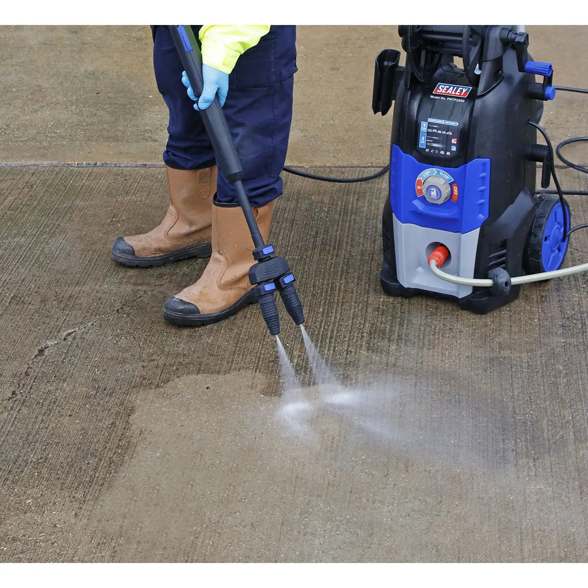 Sealey Pressure Washer 150bar 810L/hr Twin Pump with TSS & Rotablast® Nozzle 