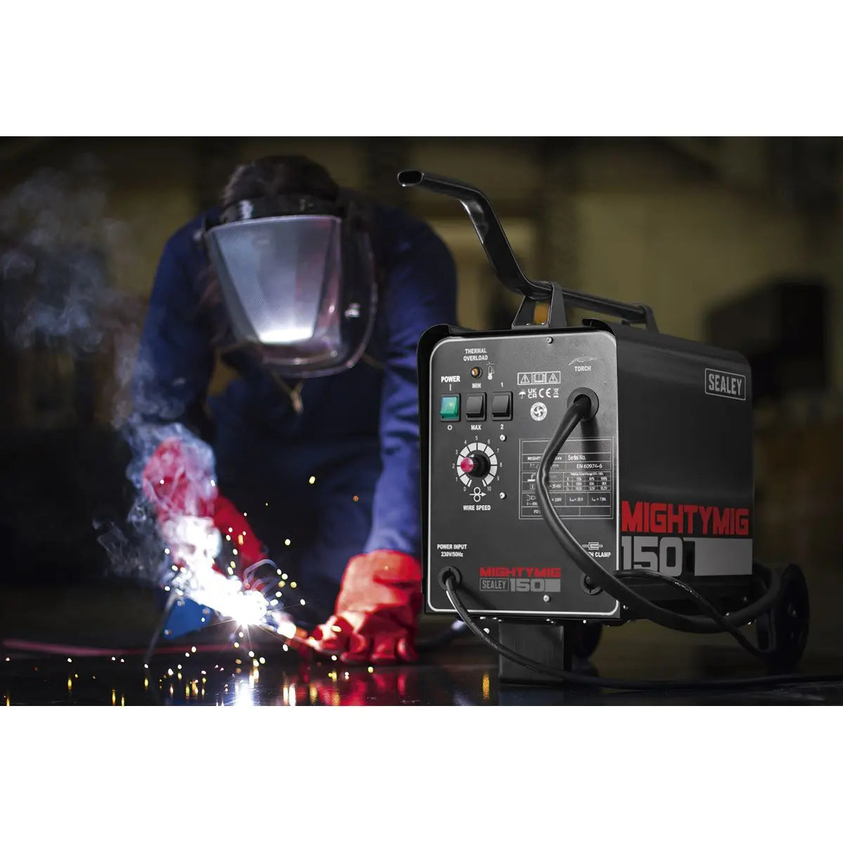 Sealey Professional Gas/Gasless MIG Welder 150A 230V 