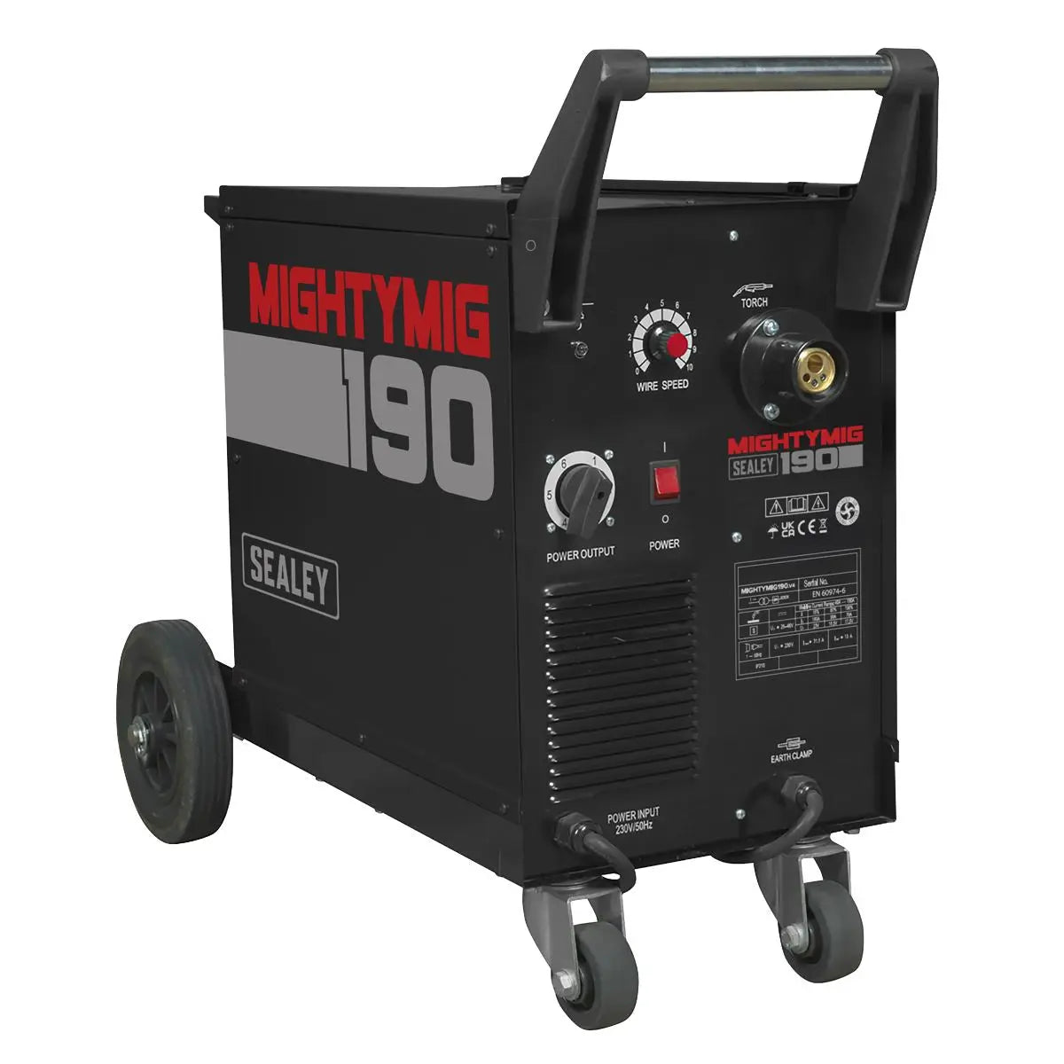 Sealey Professional Gas/Gasless MIG Welder 190A with Euro Torch 