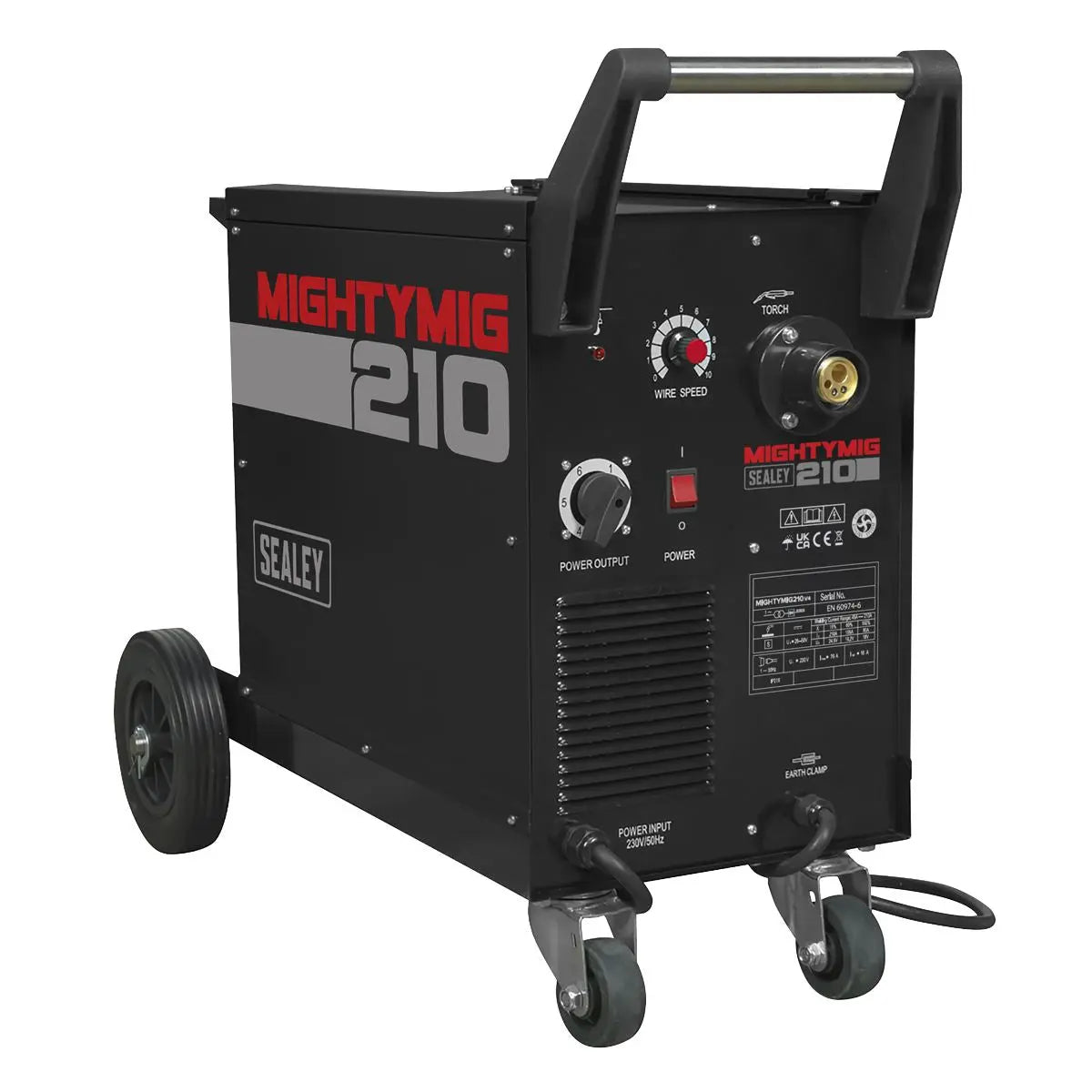 Sealey Professional Gas/Gasless MIG Welder 210A with Euro Torch 