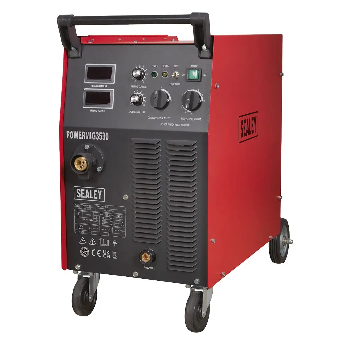 Sealey Professional MIG Welder 300A 415V 3ph with Binzel® Euro Torch 