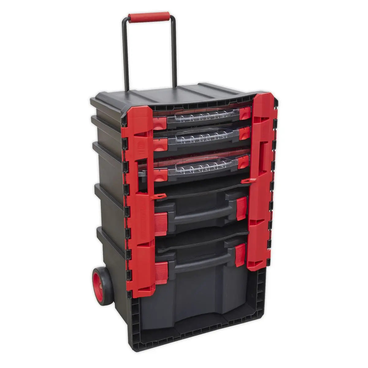 Sealey Professional Mobile Toolbox with 5 Removable Storage Cases 