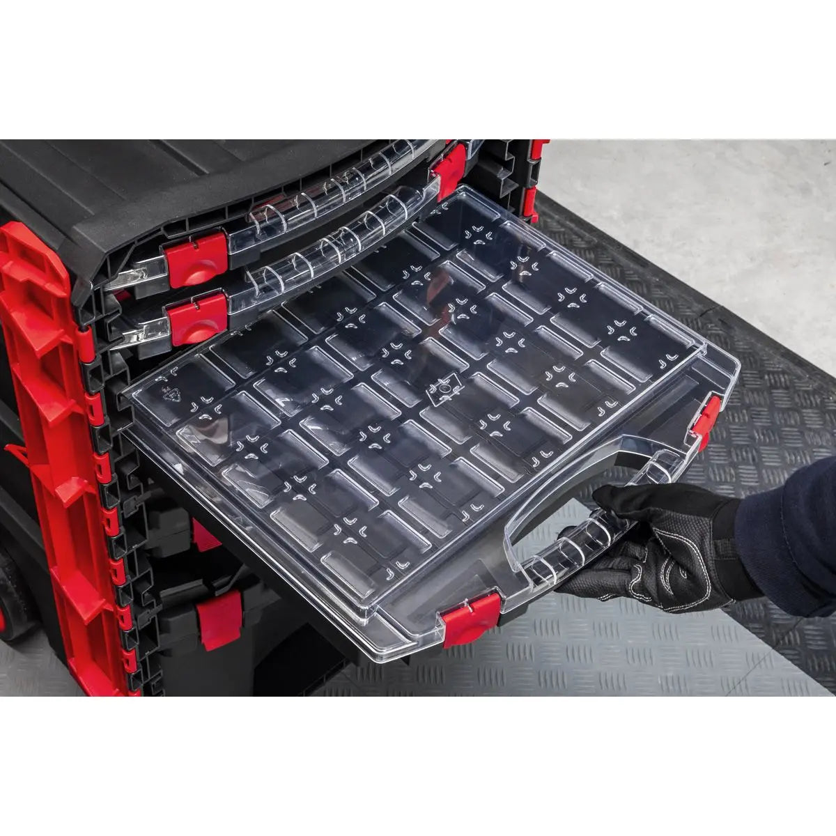 Sealey Professional Mobile Toolbox with 5 Removable Storage Cases 