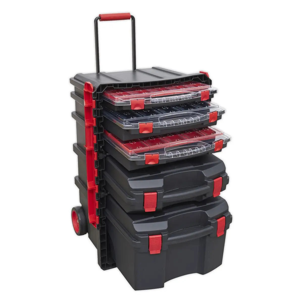 Sealey Professional Mobile Toolbox with 5 Removable Storage Cases 