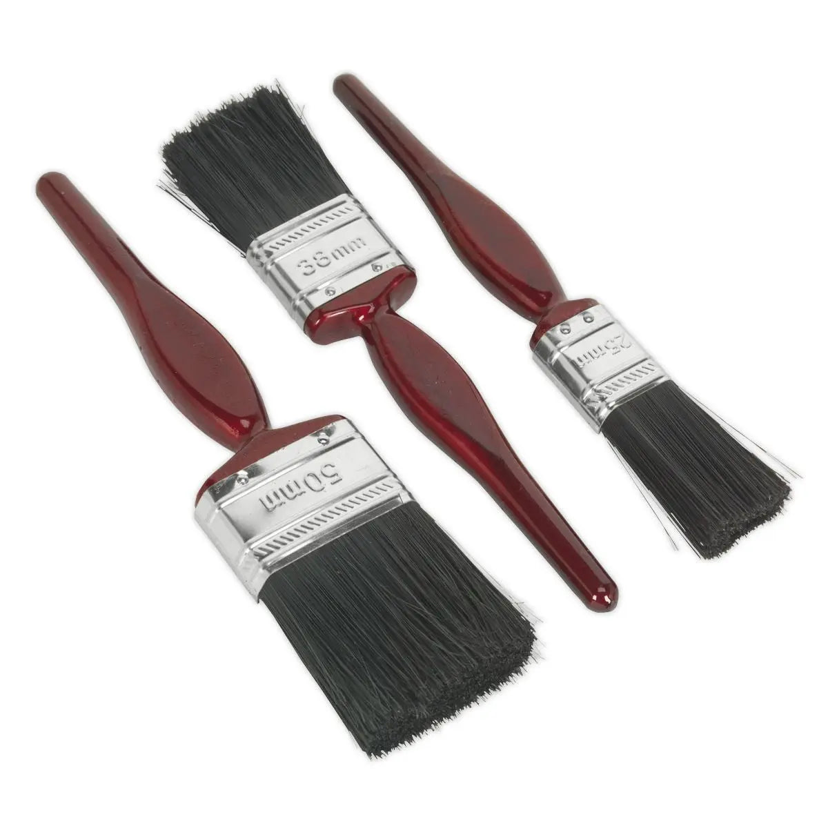 Sealey Pure Bristle Paint Brush Set 3pc 