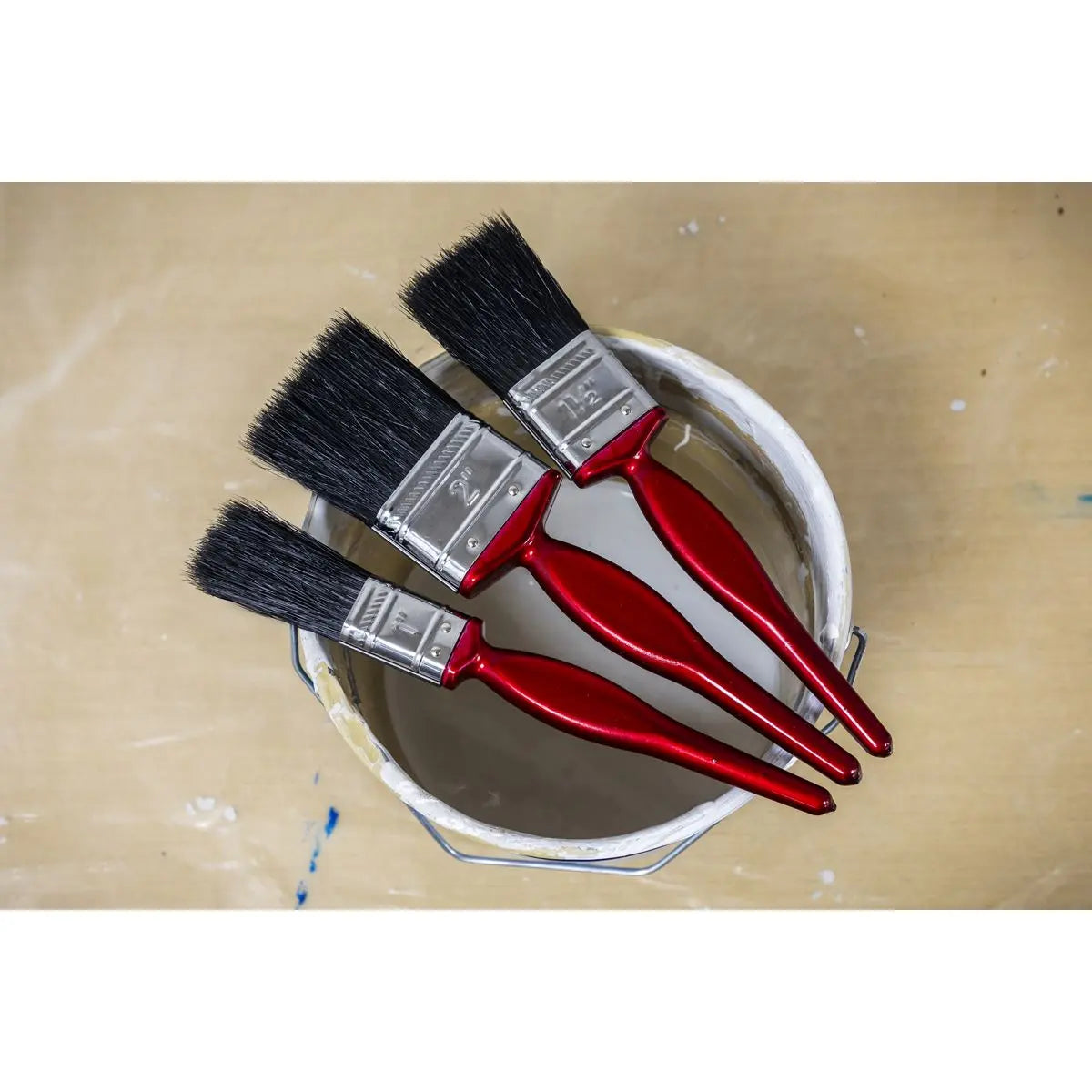 Sealey Pure Bristle Paint Brush Set 3pc 