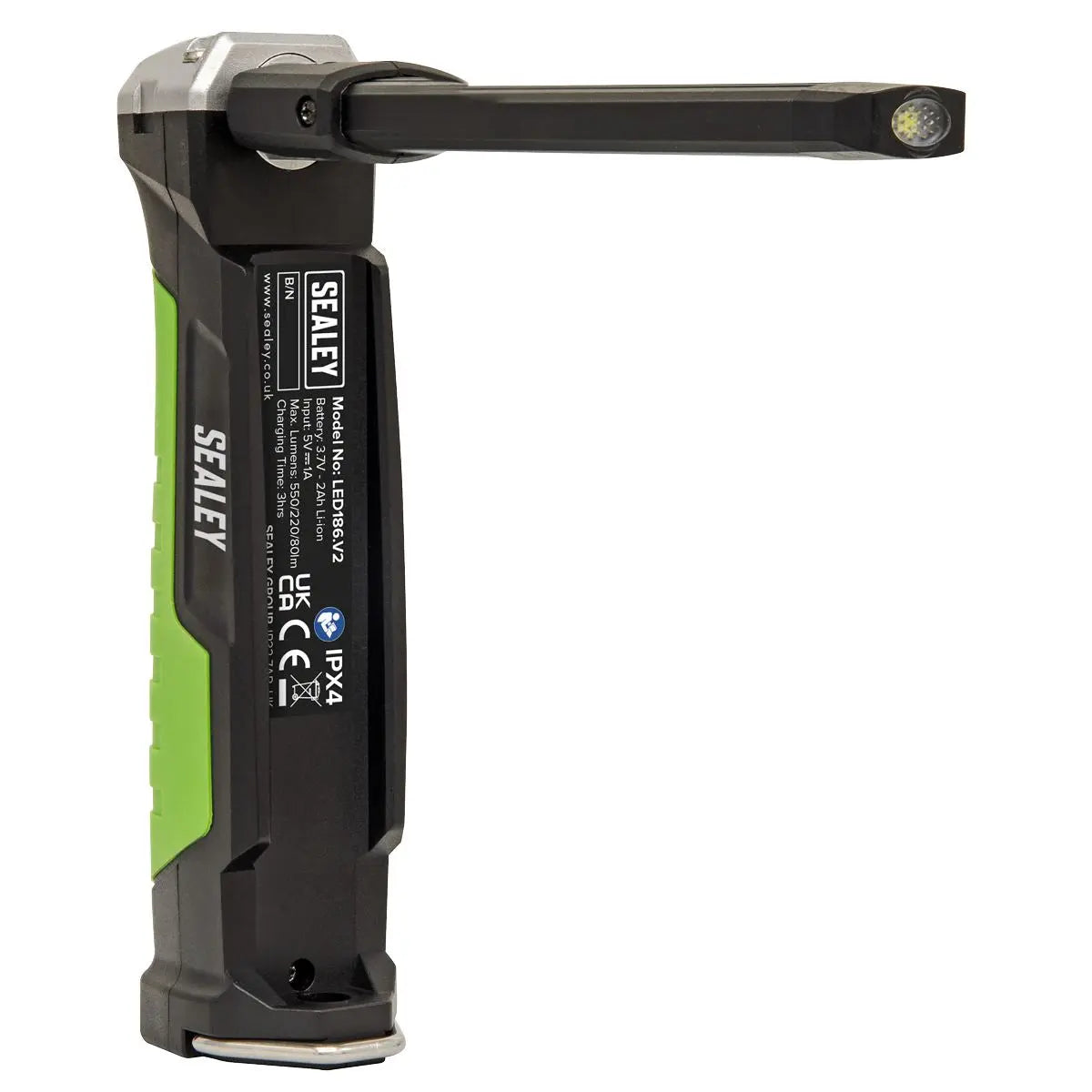 Sealey R/Charge Slim Folding Inspection Lamp 6W + 1W LED Li-ion 