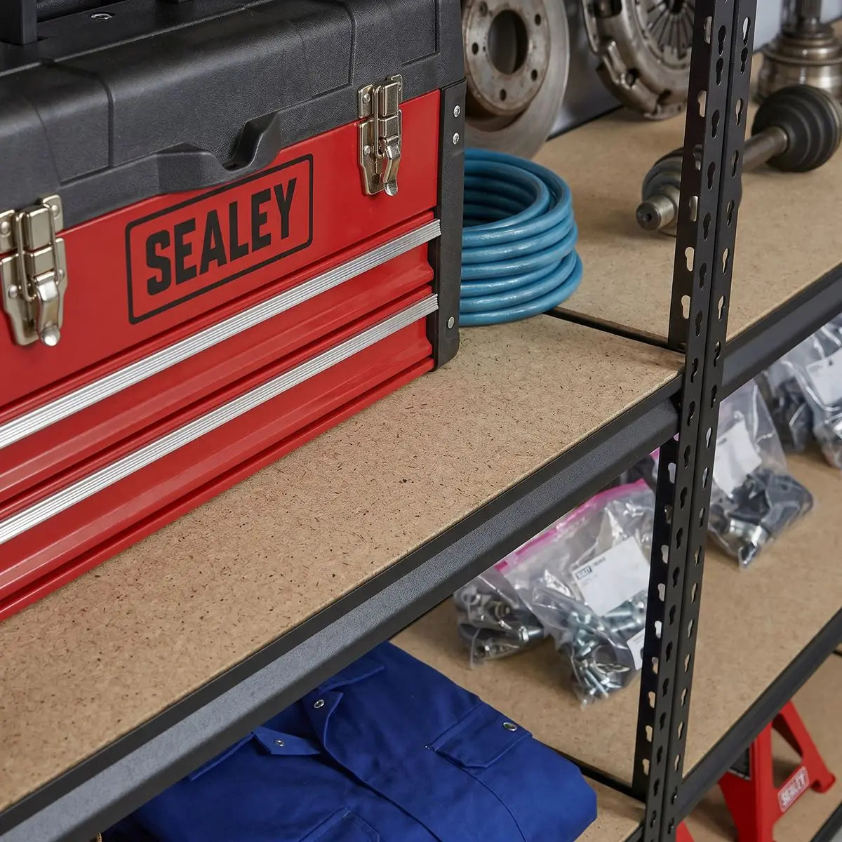 Sealey Racking Unit with 5 Shelves 220kg Capacity Per Level - Set of 3  White Rose Tools