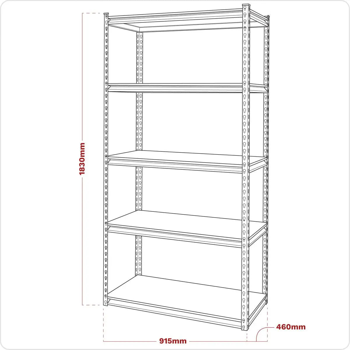 Sealey Racking Unit with 5 Shelves 340kg Capacity Per Level 