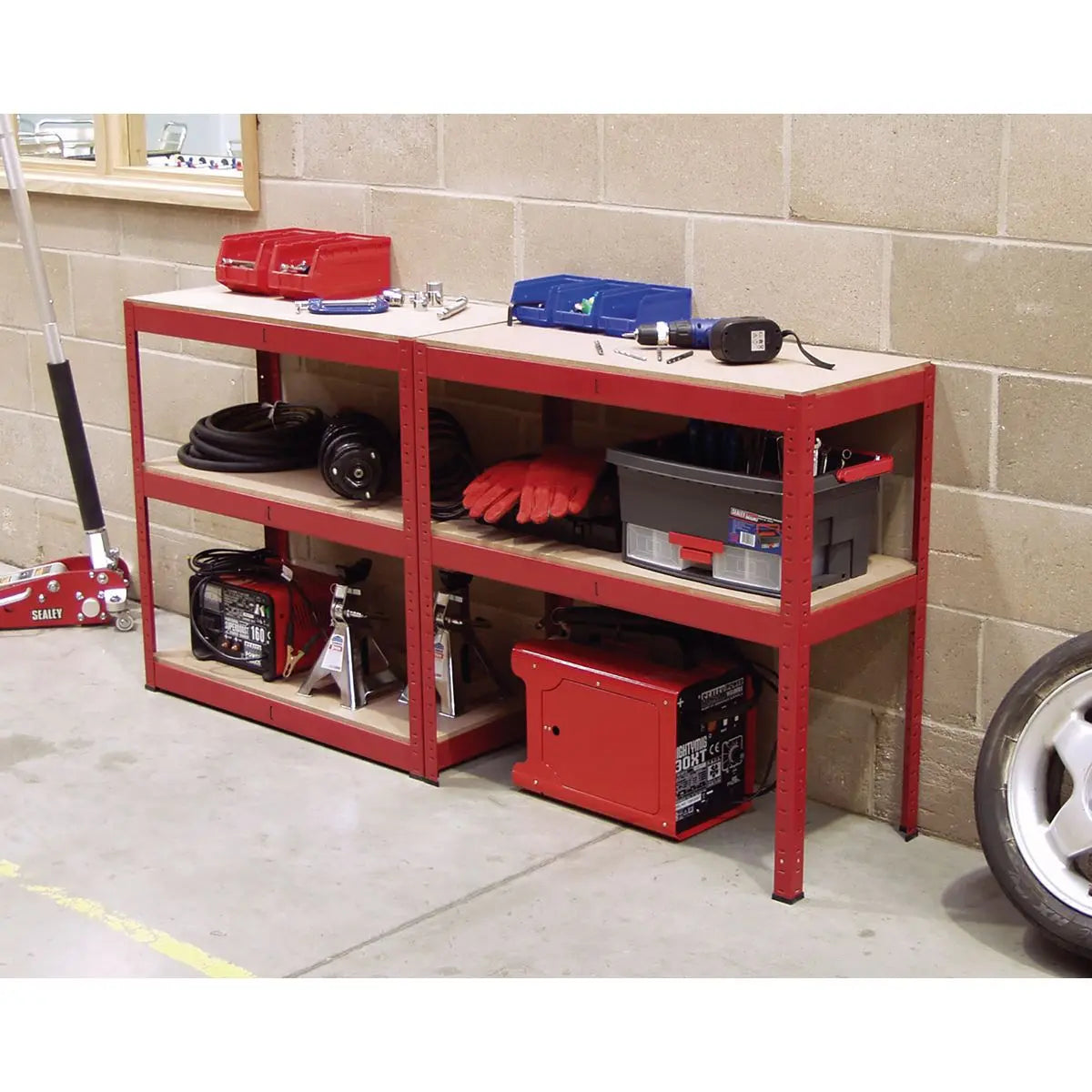 Sealey Racking Unit with 5 Shelves 350kg Capacity Per Level 