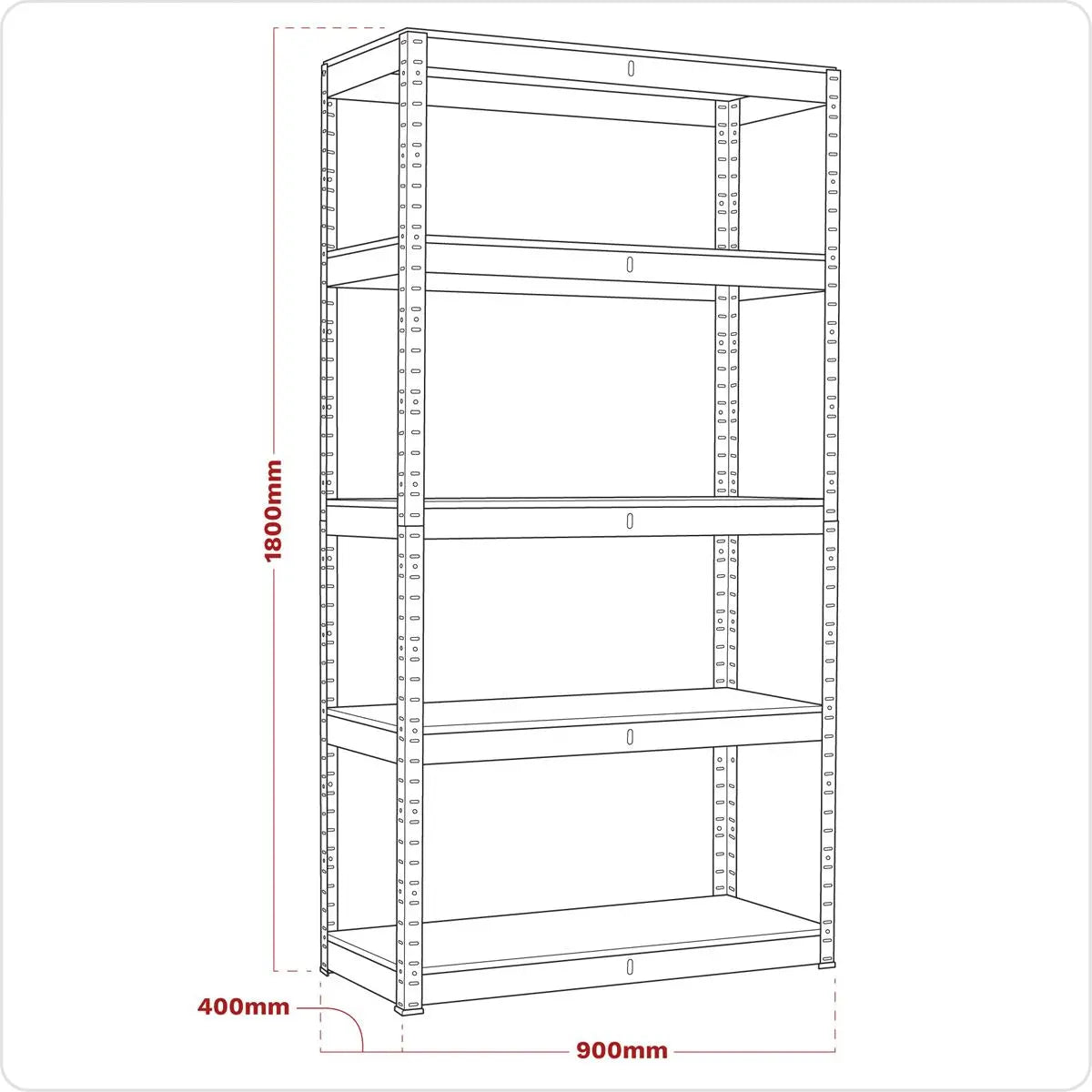 Sealey Racking Unit with 5 Shelves 350kg Capacity Per Level 