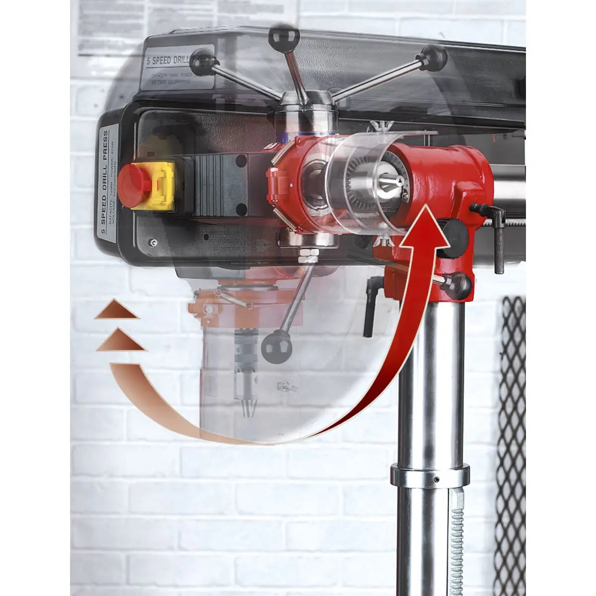 Sealey Radial Pillar Drill Floor 5-Speed 550W/230V 