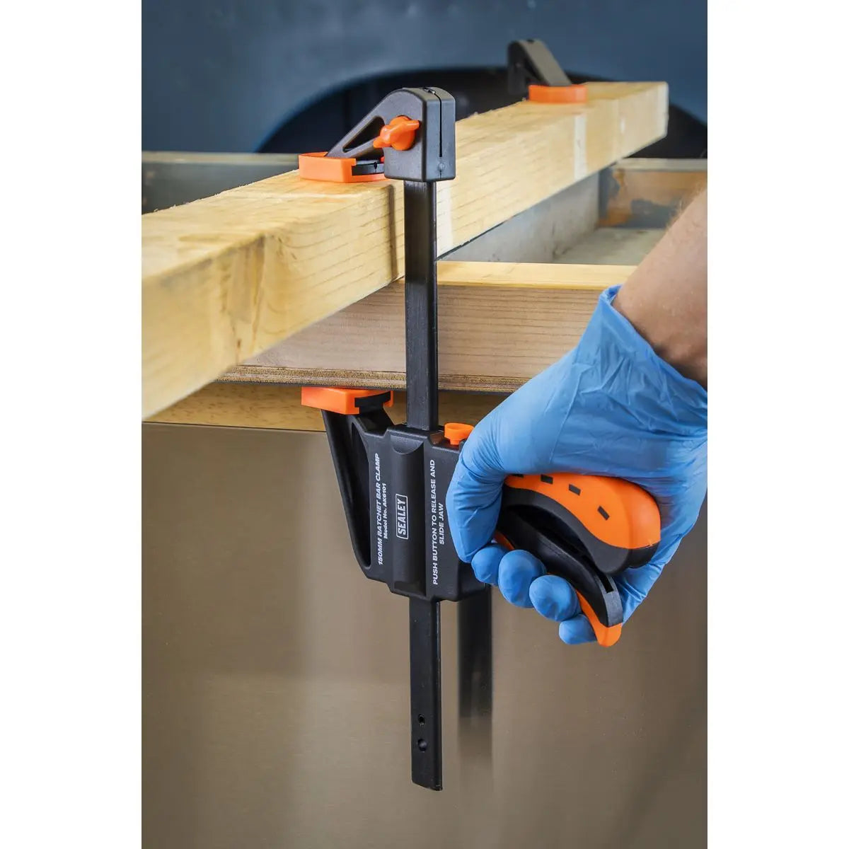 Sealey Ratchet Bar Clamp 150mm 4pc Set 