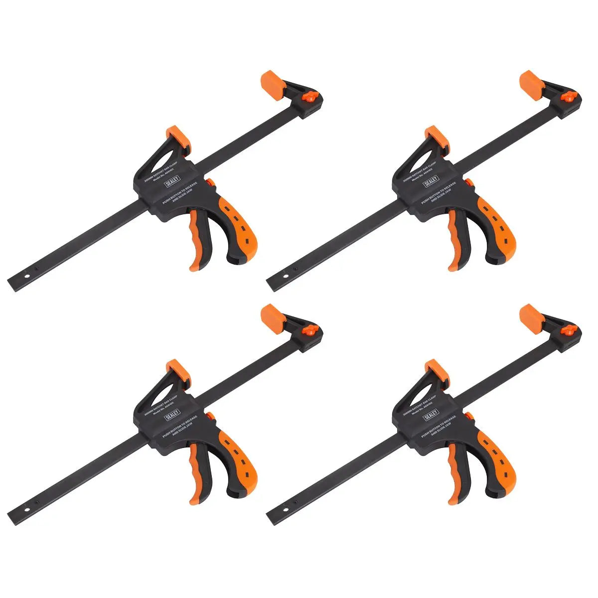 Sealey Ratchet Bar Clamp 300mm  4pc Set 