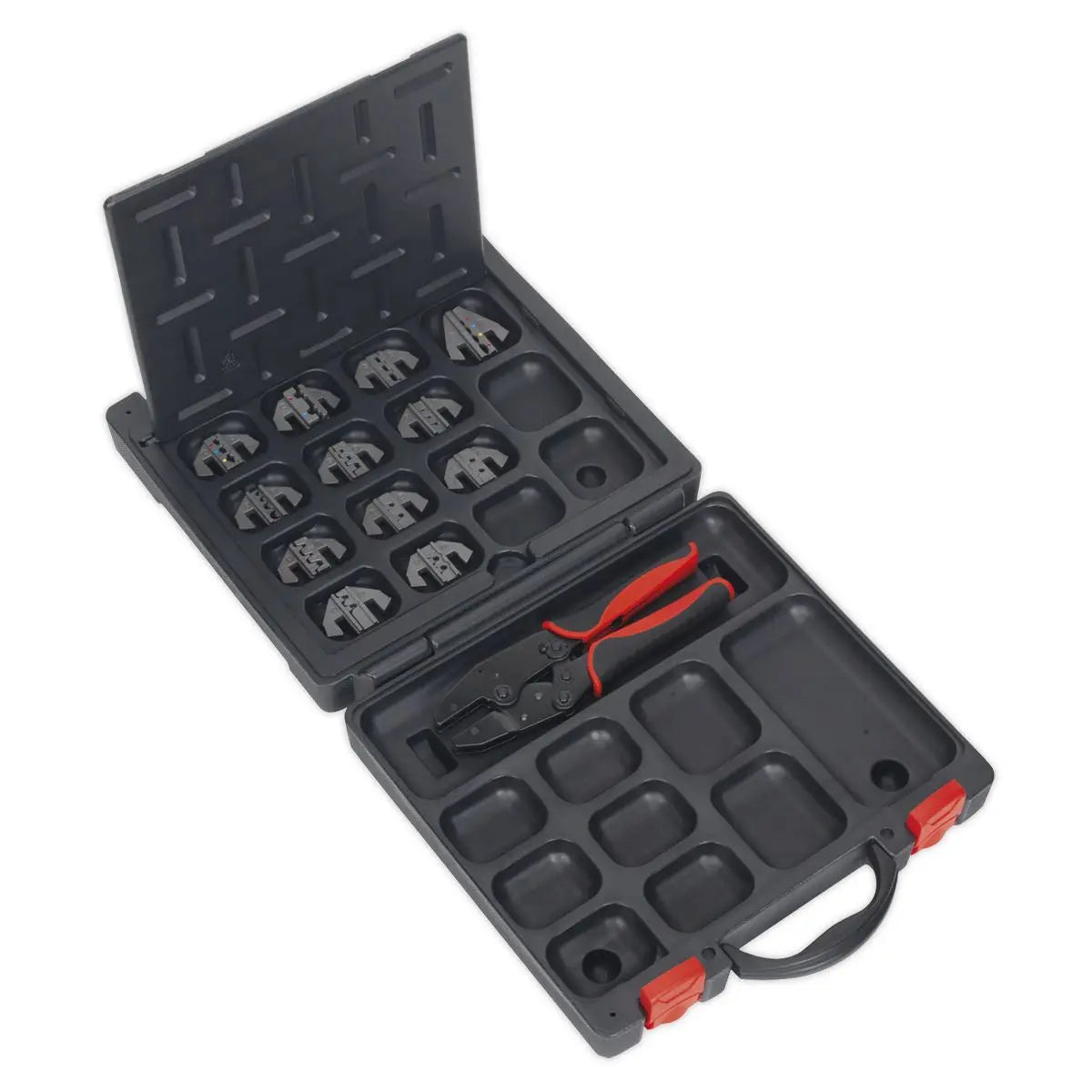 Sealey Ratchet Crimping Tool with Jaws and Storage Case 