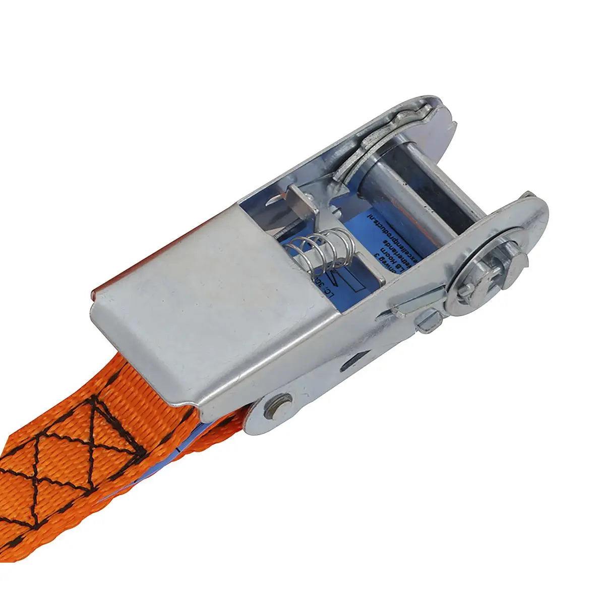 Sealey Ratchet Strap 25mm x 5m Polyester Webbing S-Hook with Corner Protector 600kg Breaking Strength 