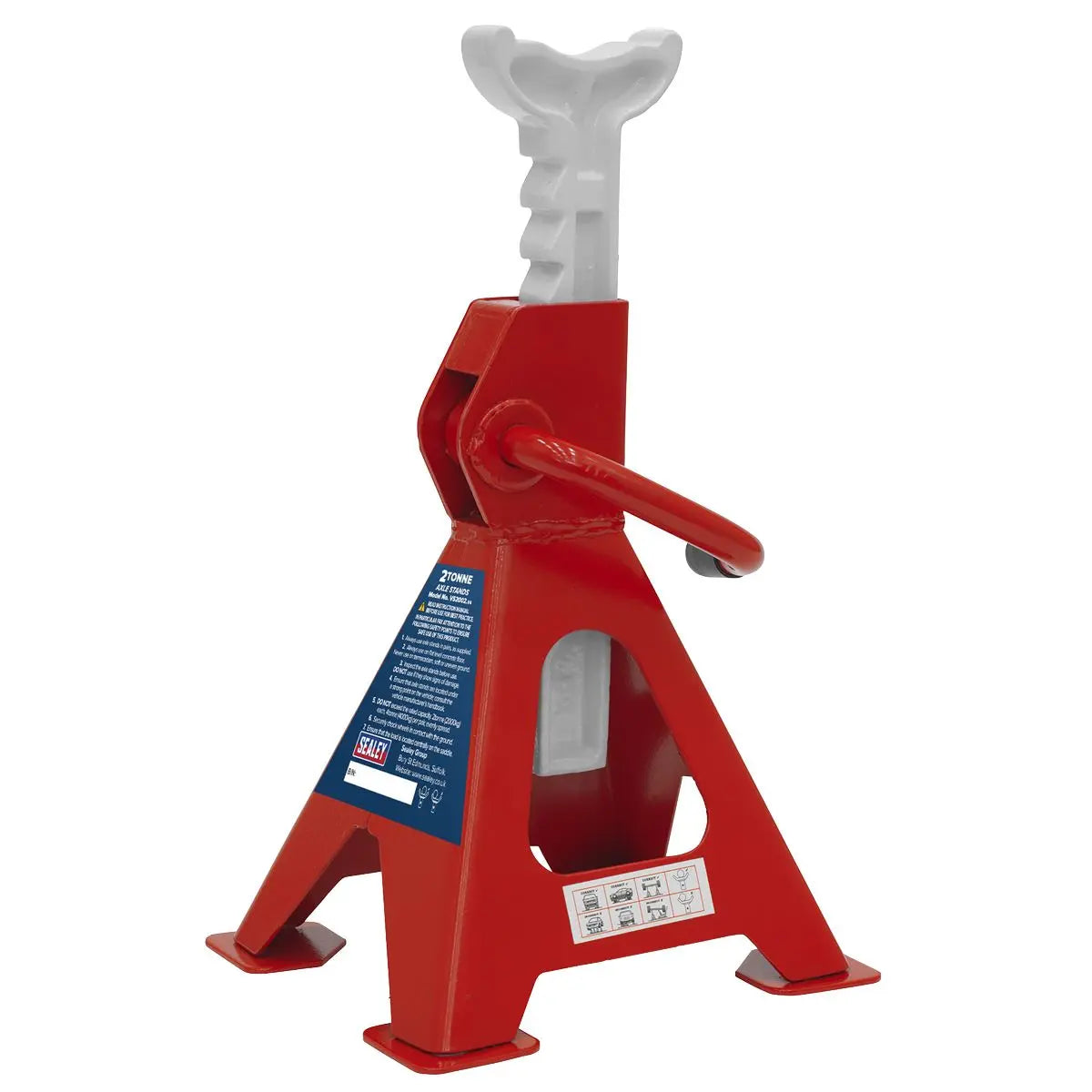 Sealey Ratchet Type Axle Stands (Pair) 2 Tonne Capacity per Stand 