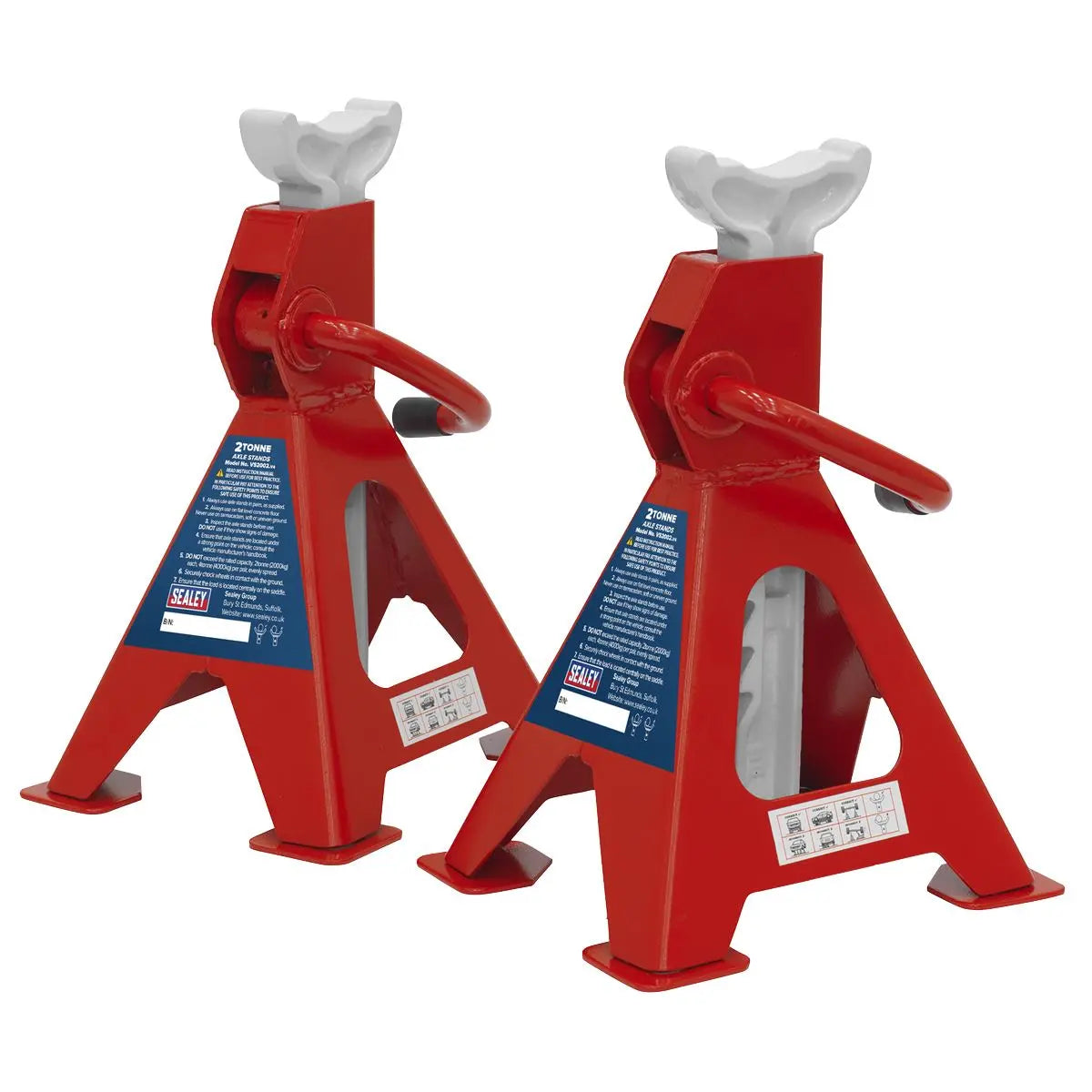 Sealey Ratchet Type Axle Stands (Pair) 2 Tonne Capacity per Stand 