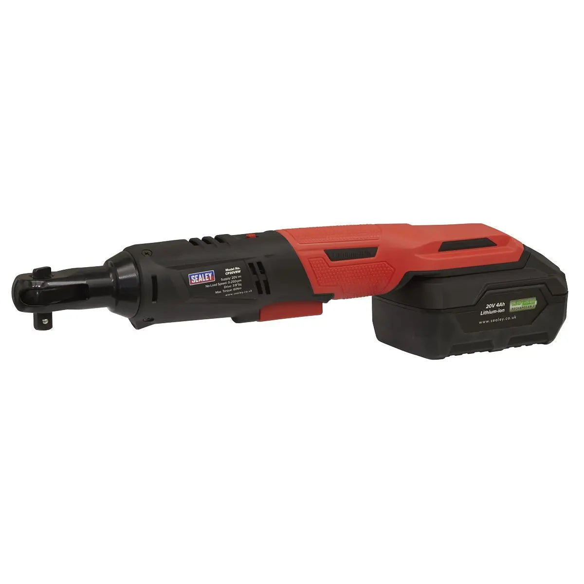 Sealey Ratchet Wrench 20V SV20 Series 3/8"Sq Drive 60Nm - Body Only 