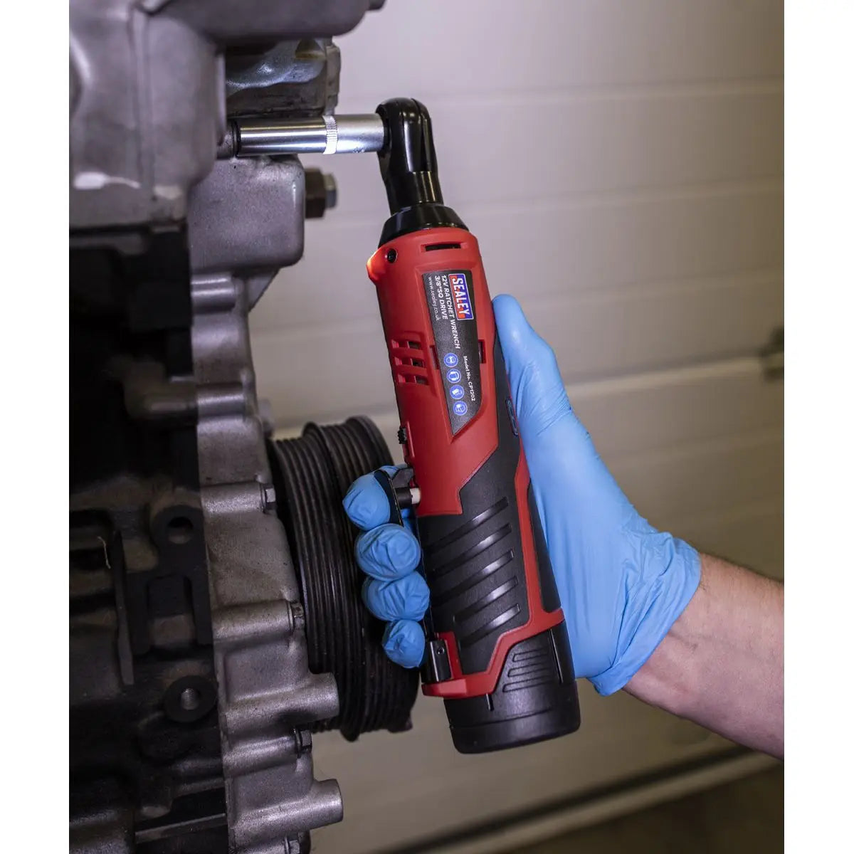 Sealey Ratchet Wrench Kit 3/8"Sq Drive 12V SV12 Series - 2 Batteries 